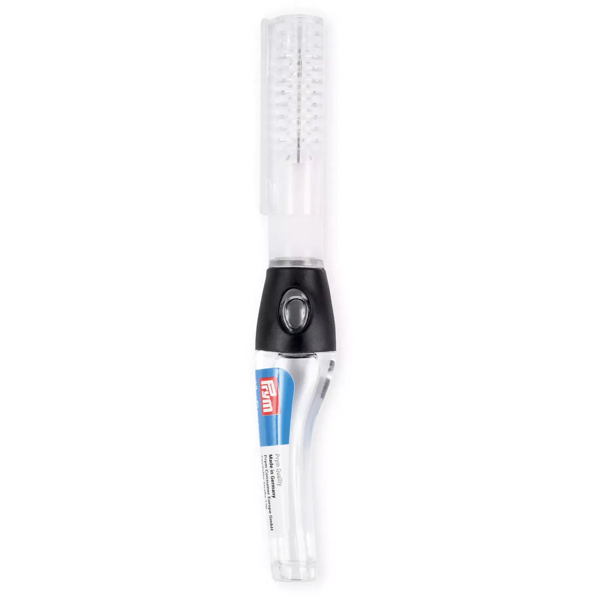 Prym fine oil pen with transparent body and anti-slip grip.