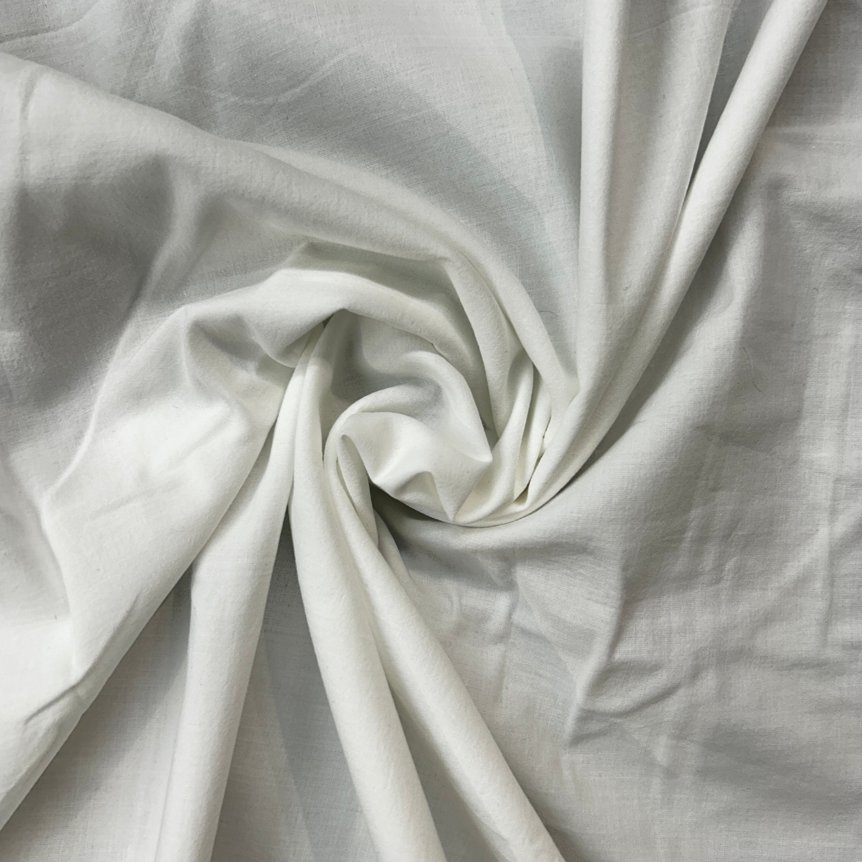 Close-up of white fabric with folds