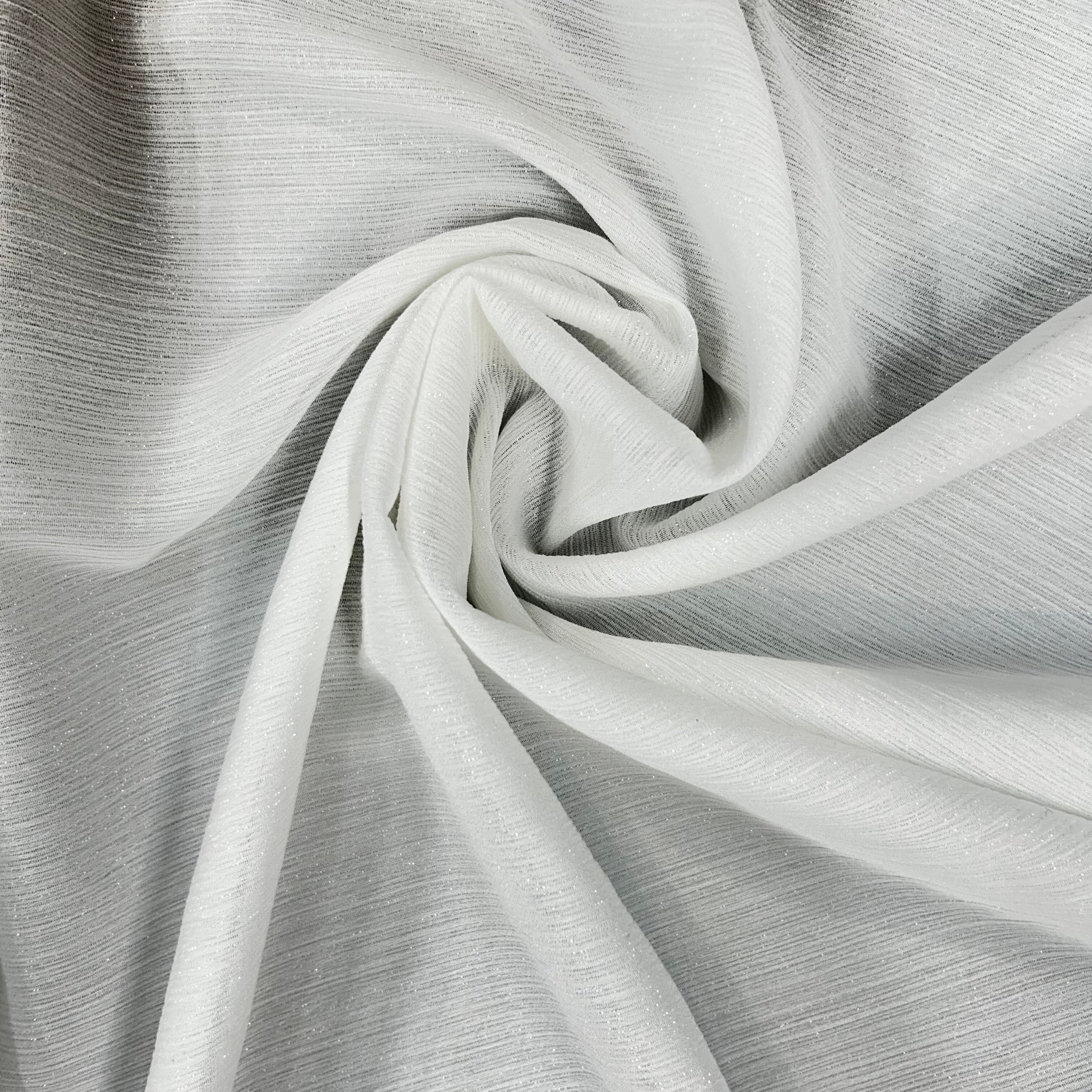 Close-up of gray fabric with a textured pattern