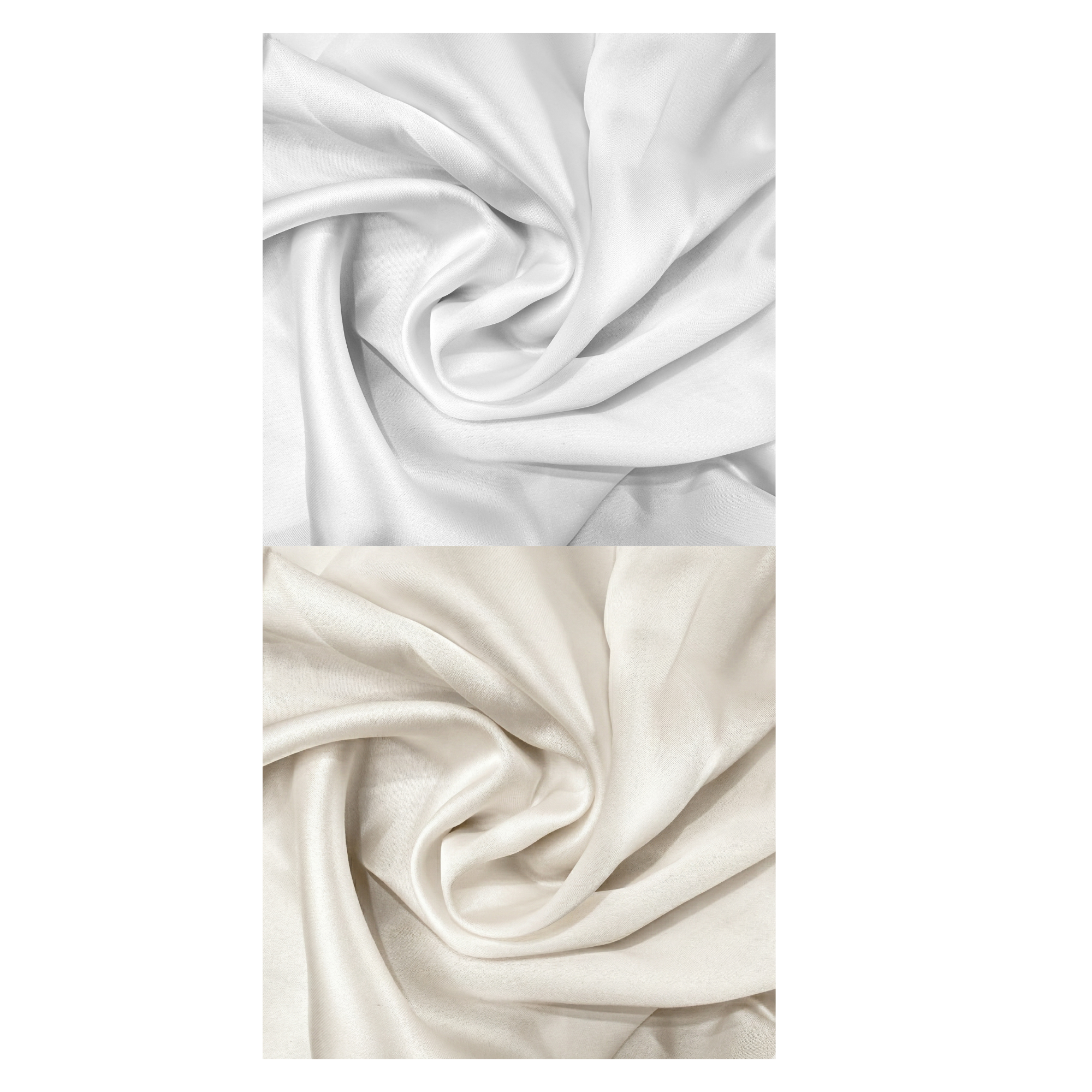 Thin White Polyester Satin Fabric - 175cm Width | SALEXM 44,45