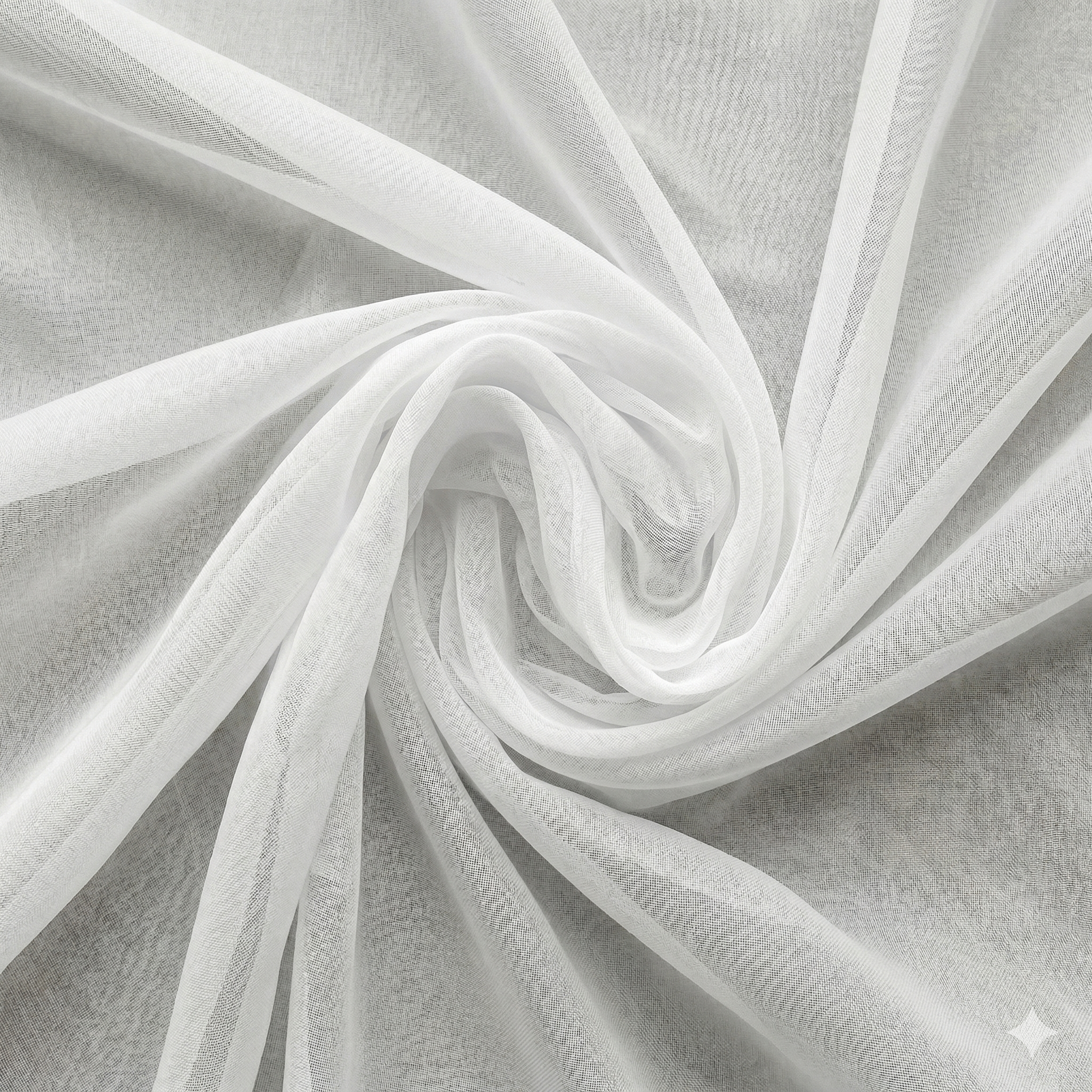 White Polyester Organza Sheer Fabric - 175cm Wide | SALEXM46
