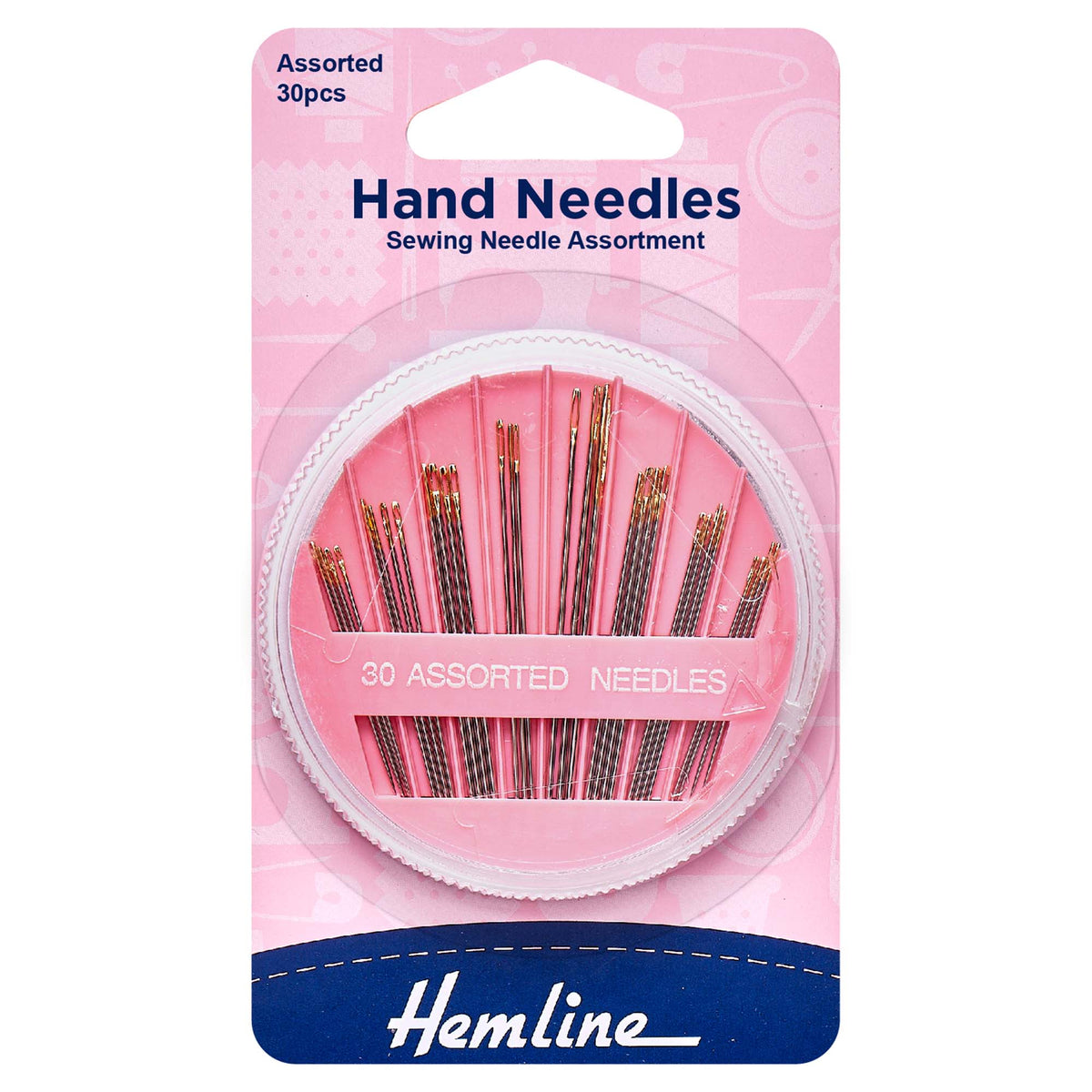 Hemline Hand Sewing Needle Compact - 30 Assorted Tapestry and Embroidery Needles