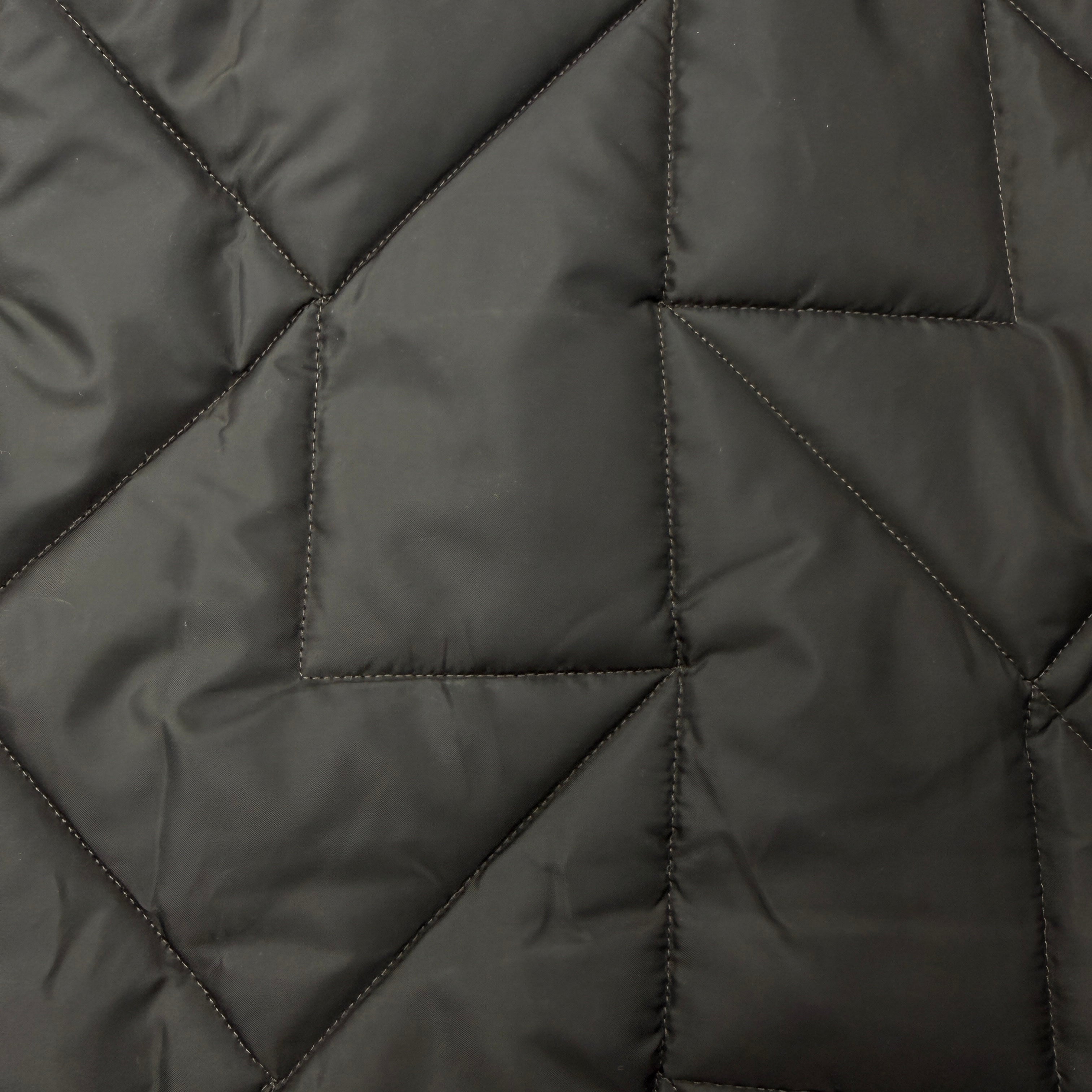 Dark Brown Double Sided Padded Quilted Material Fabric With White Back | SALEXMA444