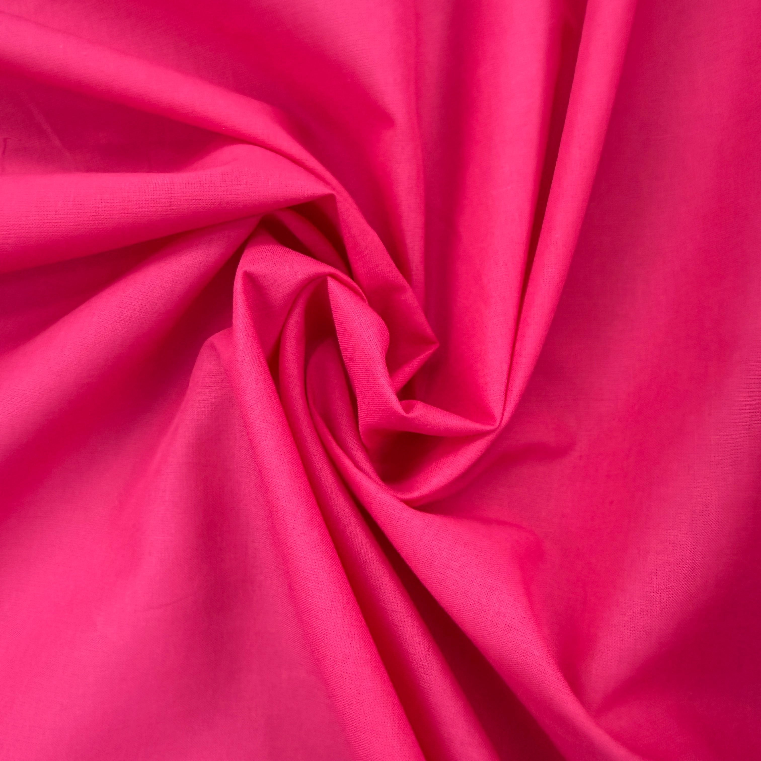 Hot Pink Pure Cotton Solid Color Sewing Fabric | SALEXM455