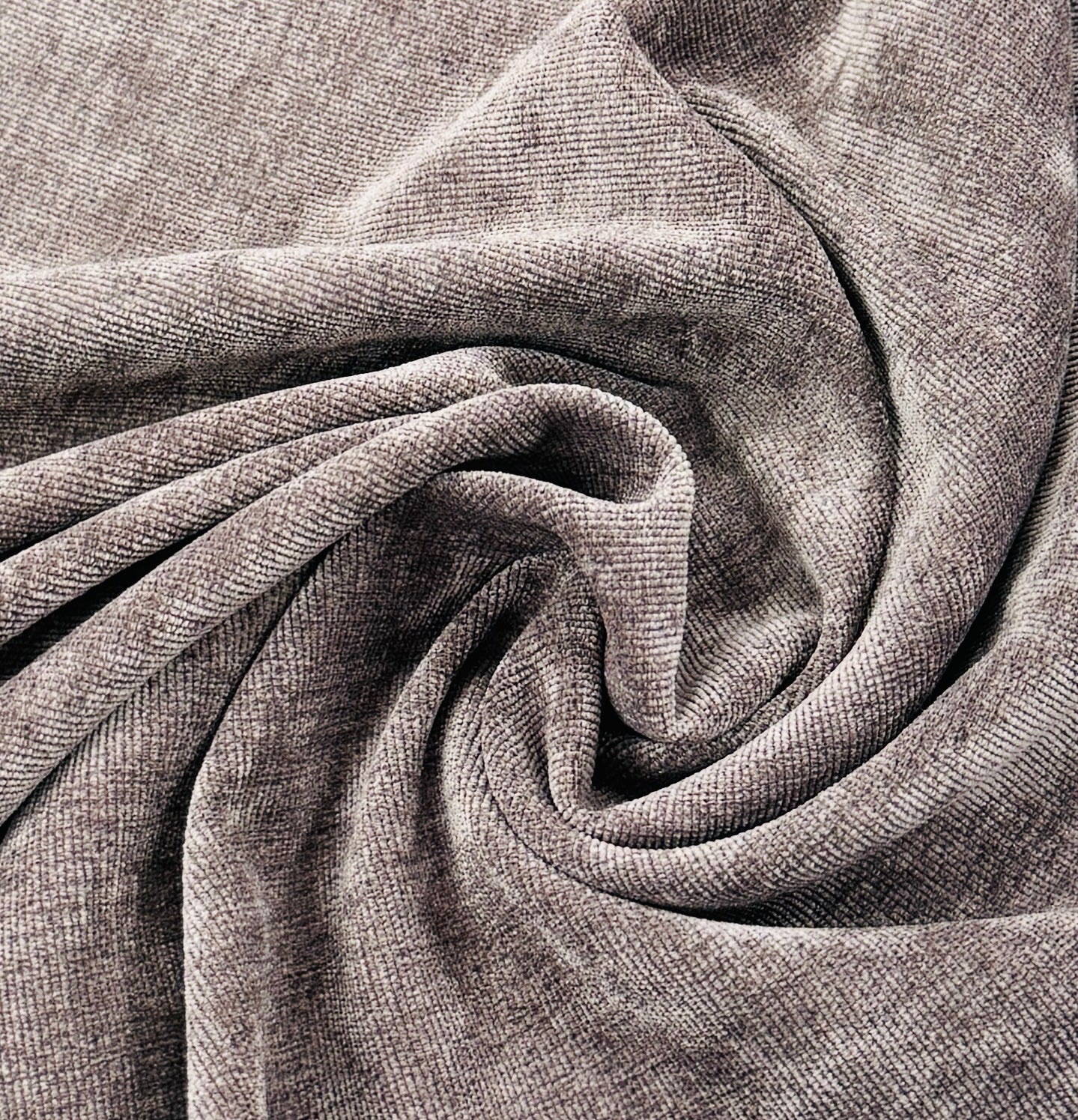 Grey Mauve Polyester Velvet Upholstery Textile Off-Cut | SALEXMA460