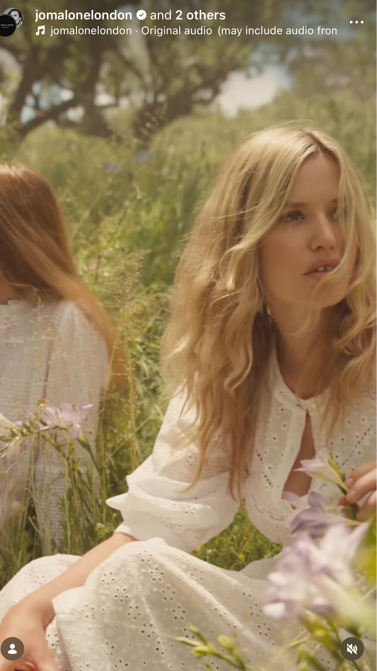 Georgia May in Jo Malone add wearing dress made from Galedi