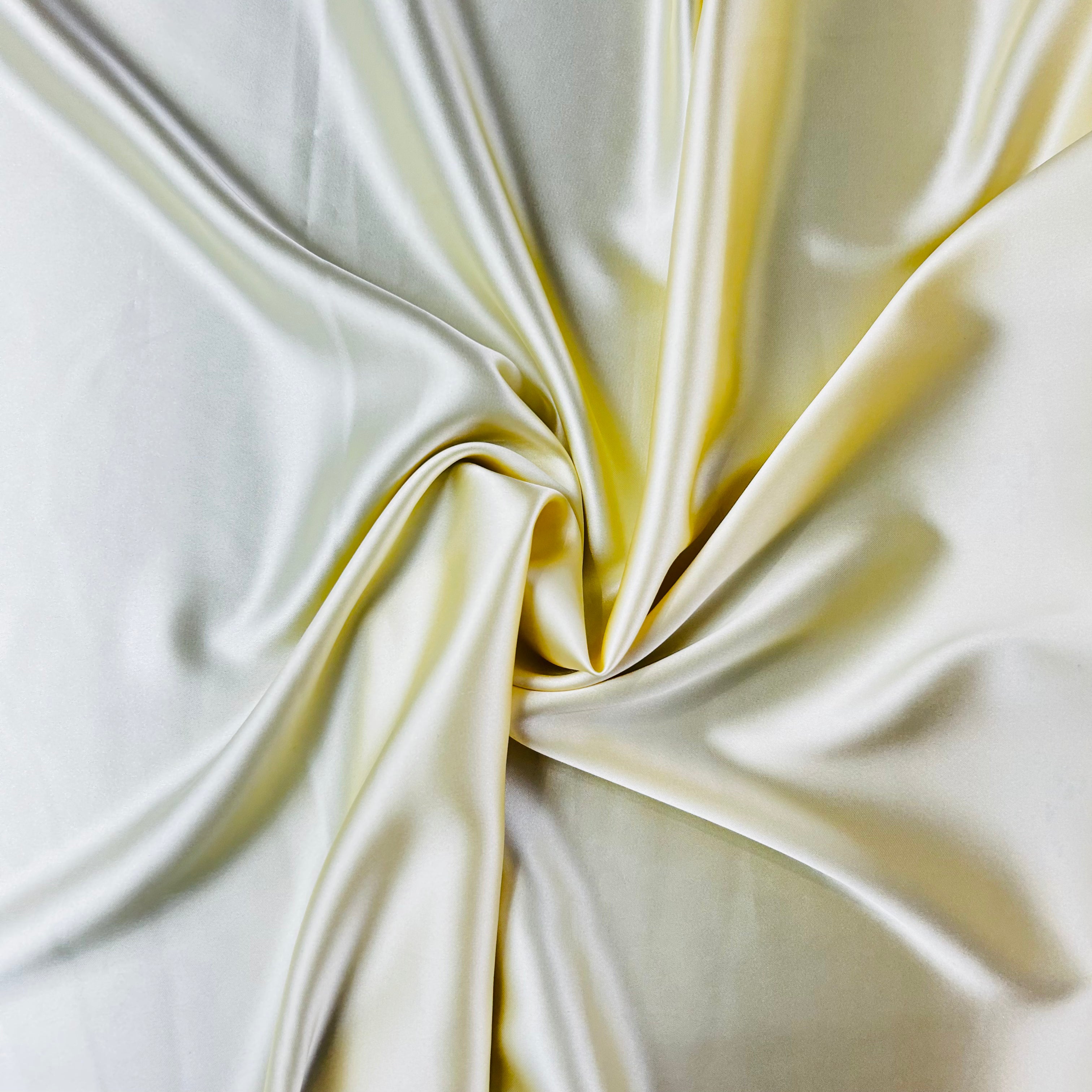Crepe Pale Yellow Satin | SALEXM142
