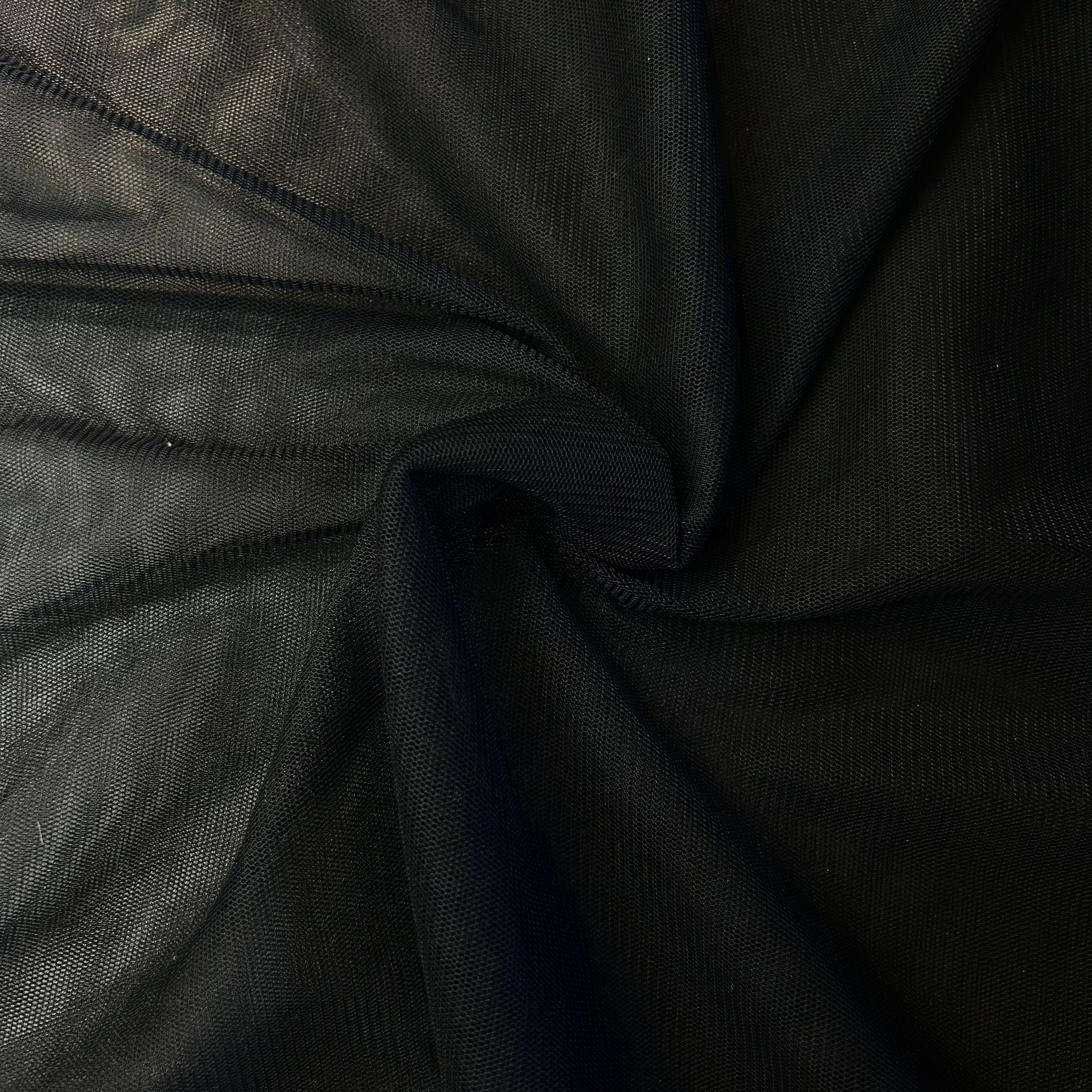 Black Soft Tulle Lightweight Mesh Fabric | SALEXML003