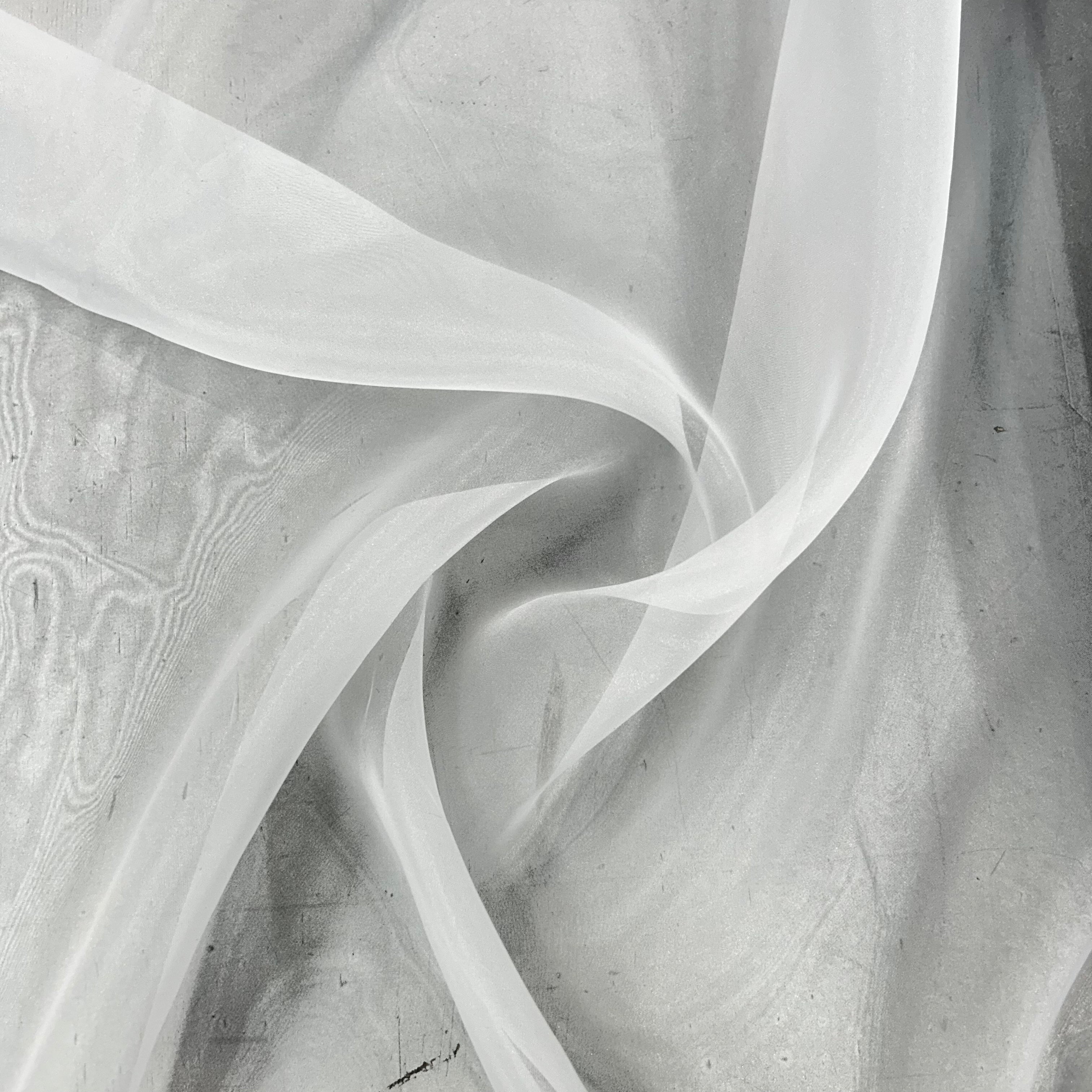 White Polyester Organza Fabric | SALEXML022