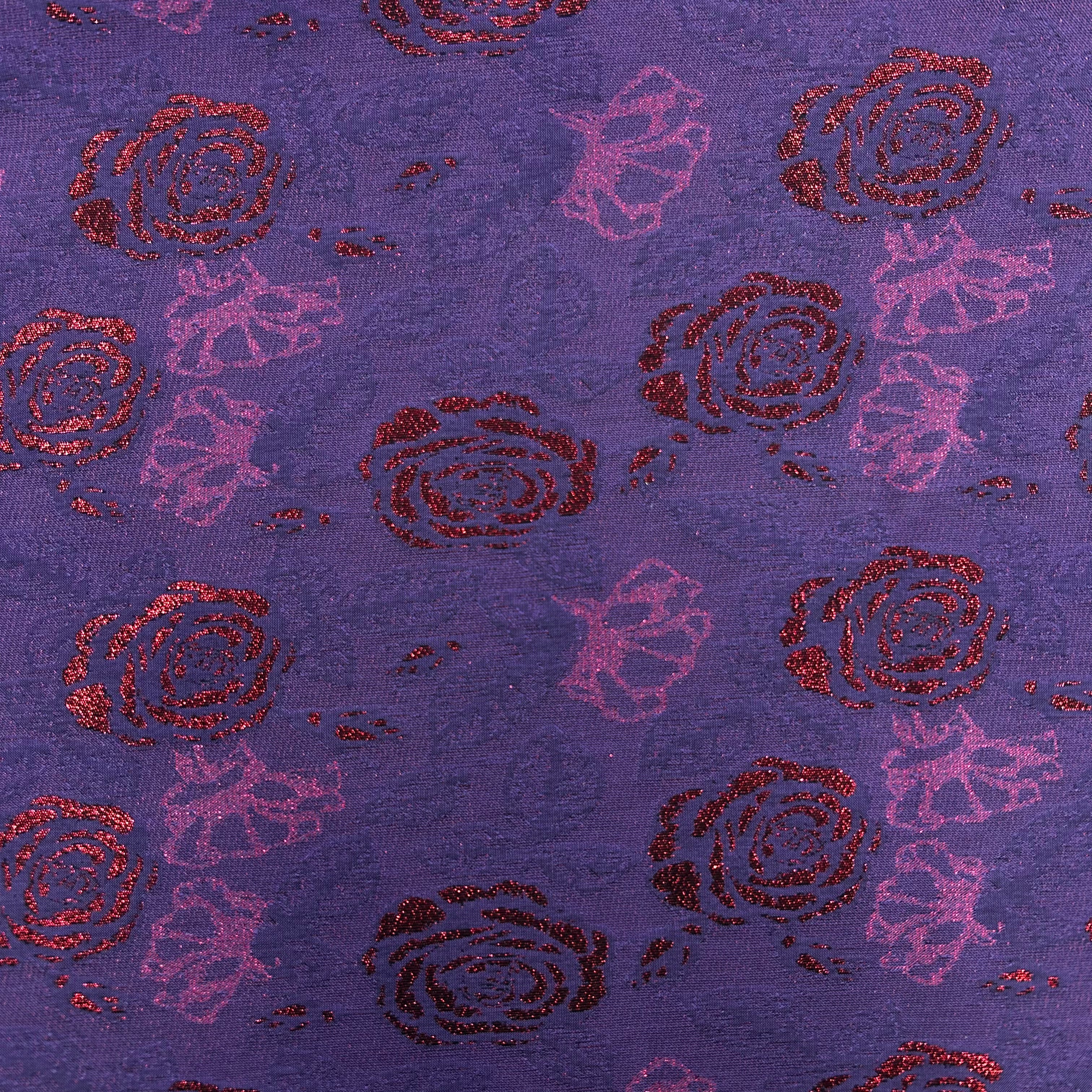 Rose Patterned Purple Fabric | SALEXML030