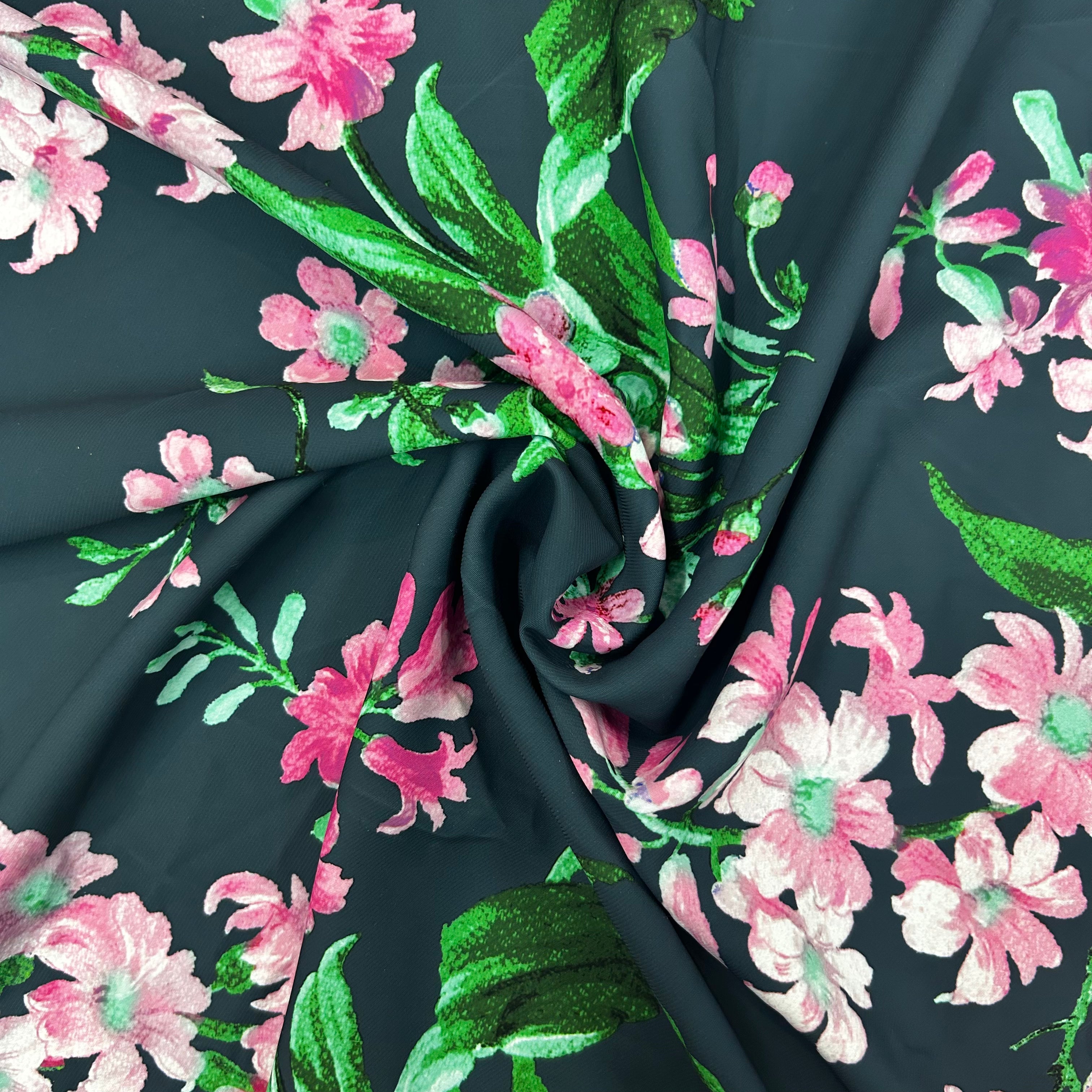 Floral Printed Polyester Crepe - 1.9m - | SALEXML072