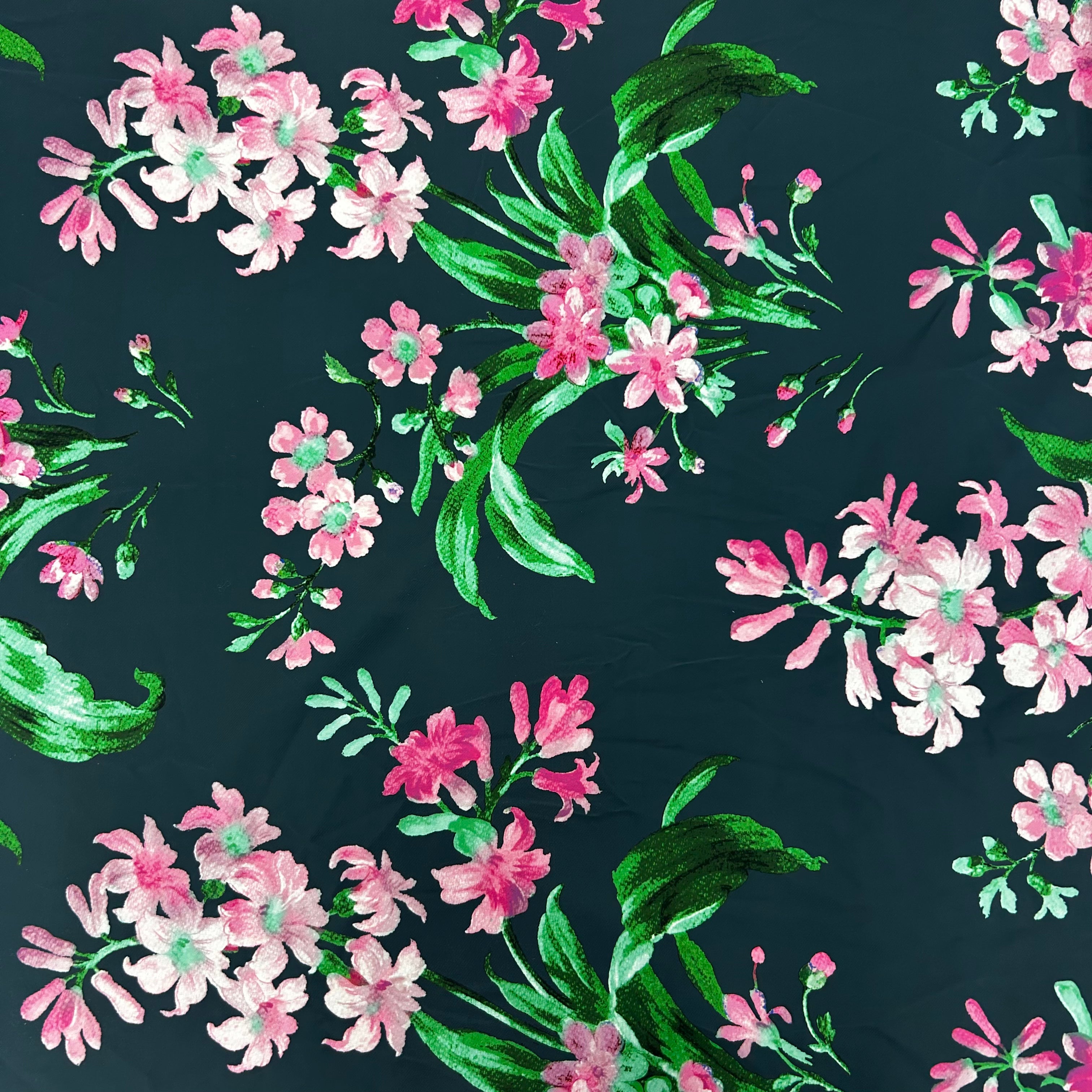 Floral Printed Polyester Crepe - 1.9m - | SALEXML072