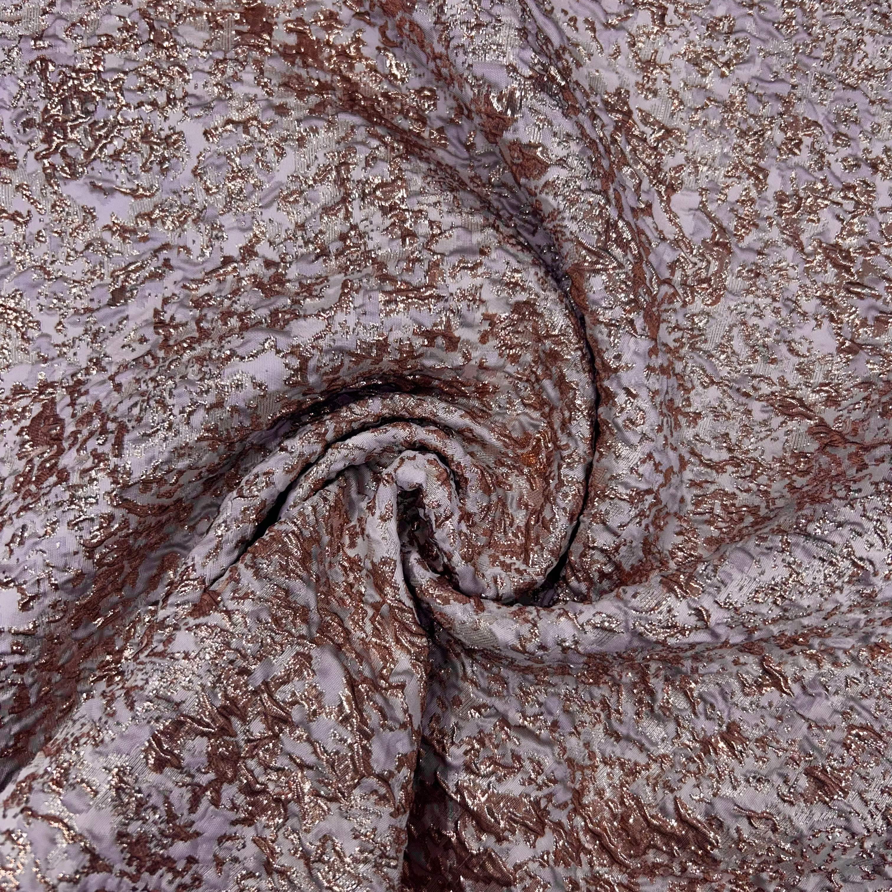 Pink Shimmery Jacquard Textured Apparel Fabric | SALEXML073