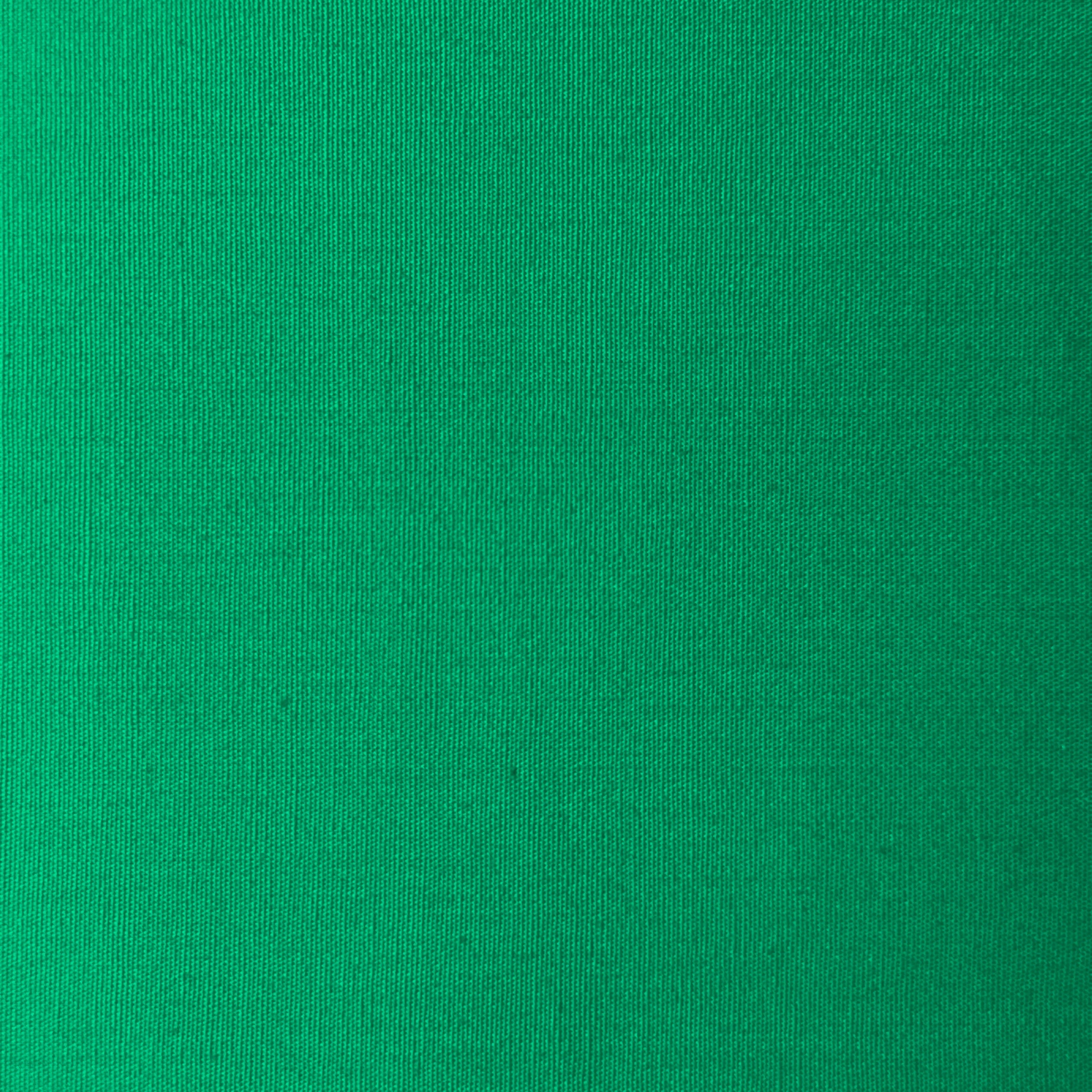 Green 100% Cotton Poplin fabric with a plain weave texture.