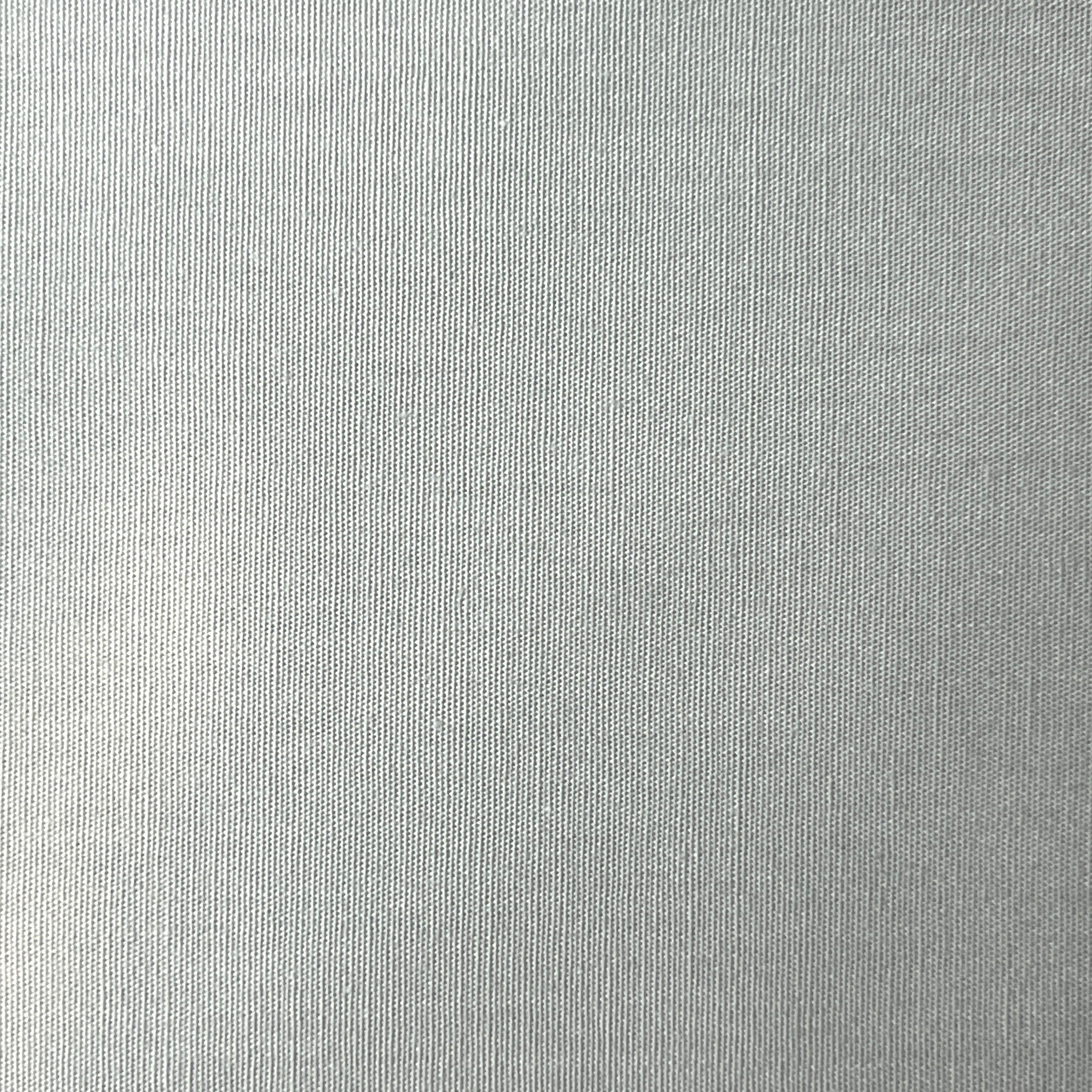 100% Cotton Poplin fabric in a plain weave, showing a grey color with a subtle ribbed texture.