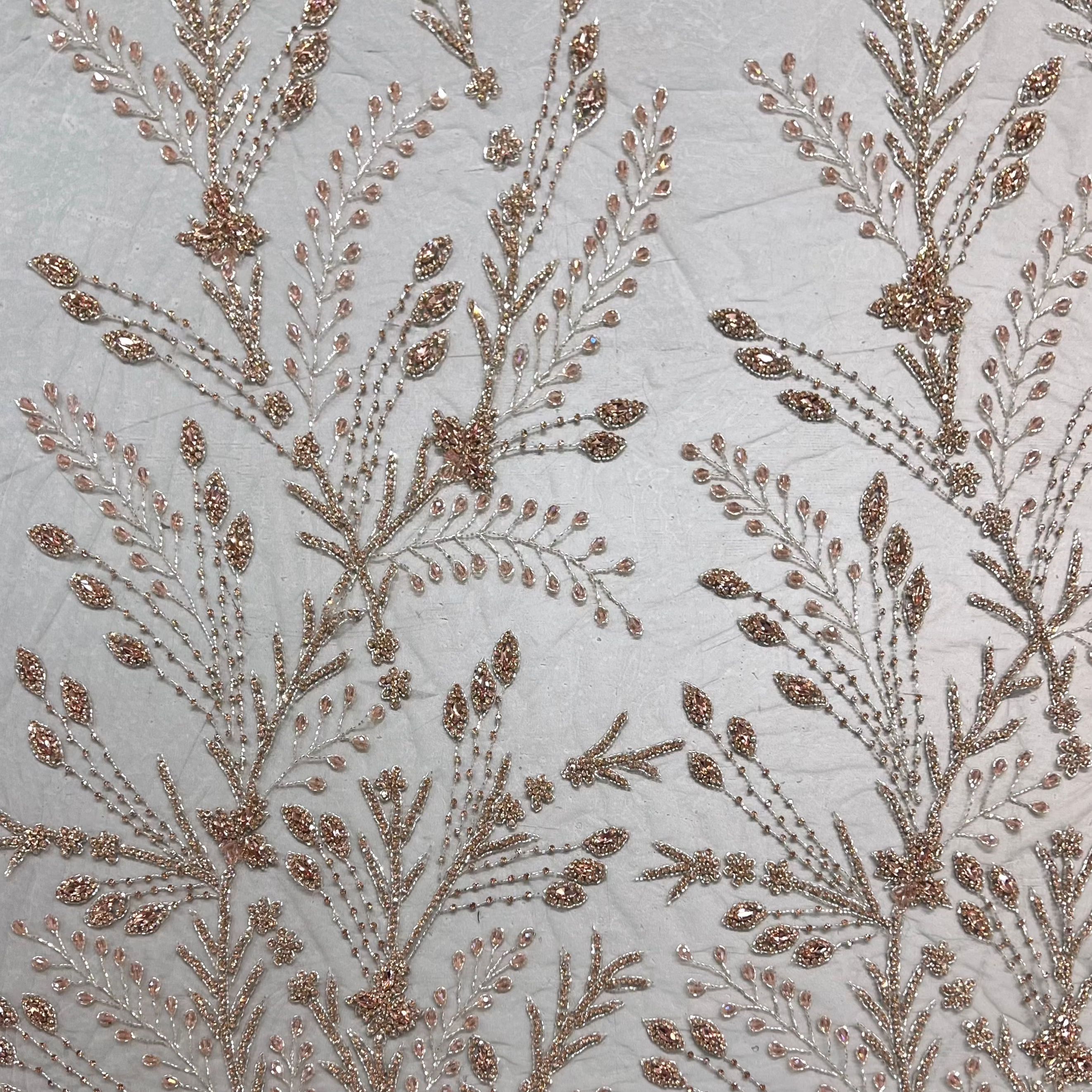 Hand Beaded/Embroidered Tulle PA007 R-33426