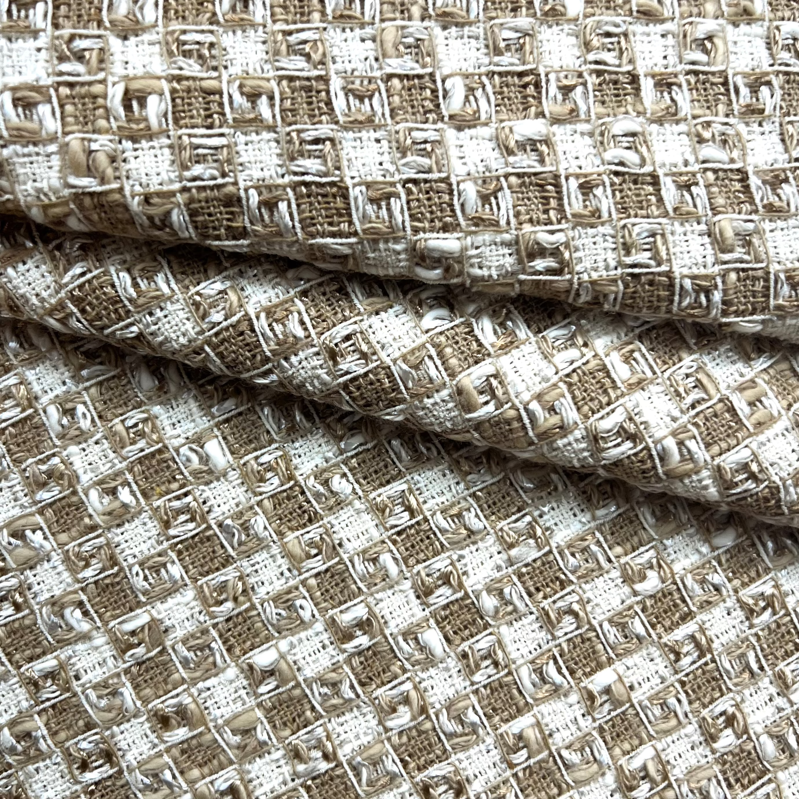 Linen & Nylon Boucle Fabric XIT022 CH1