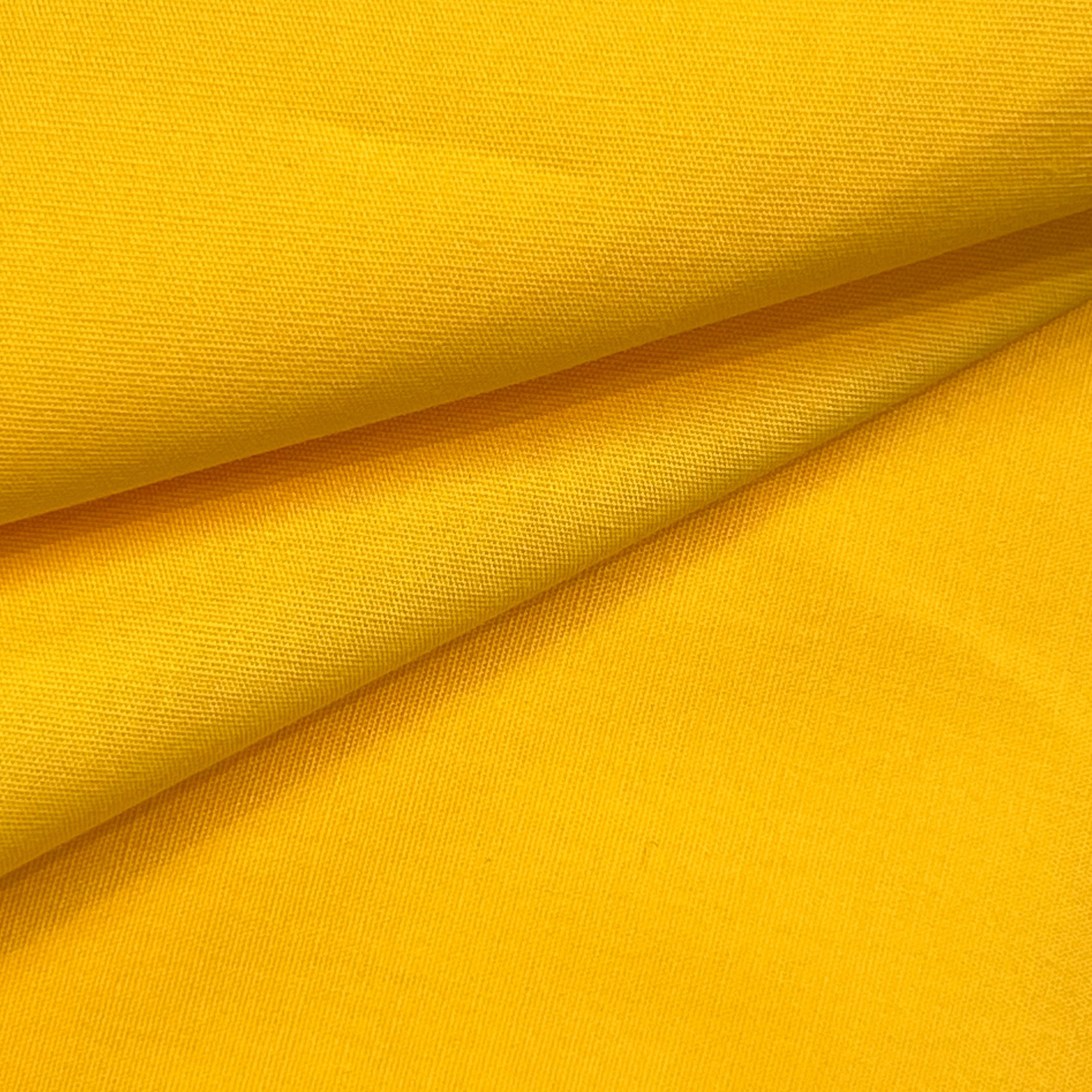 A bright yellow cotton poplin fabric with a visible weave texture.