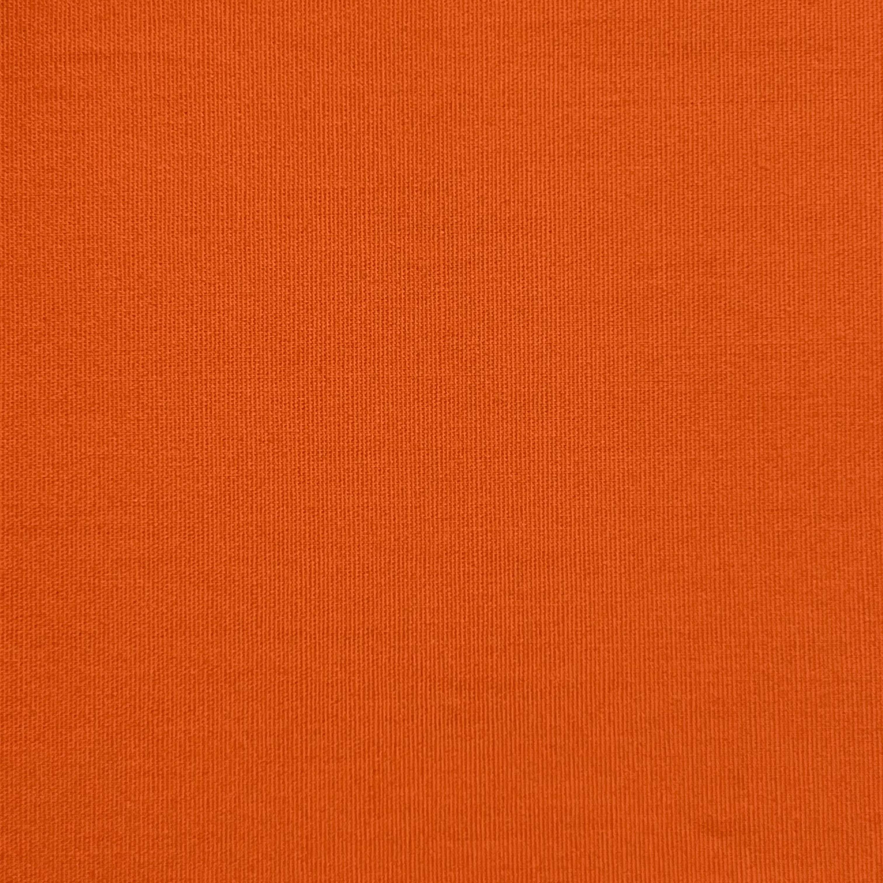 Orange cotton poplin fabric with a visible vertical weave texture.