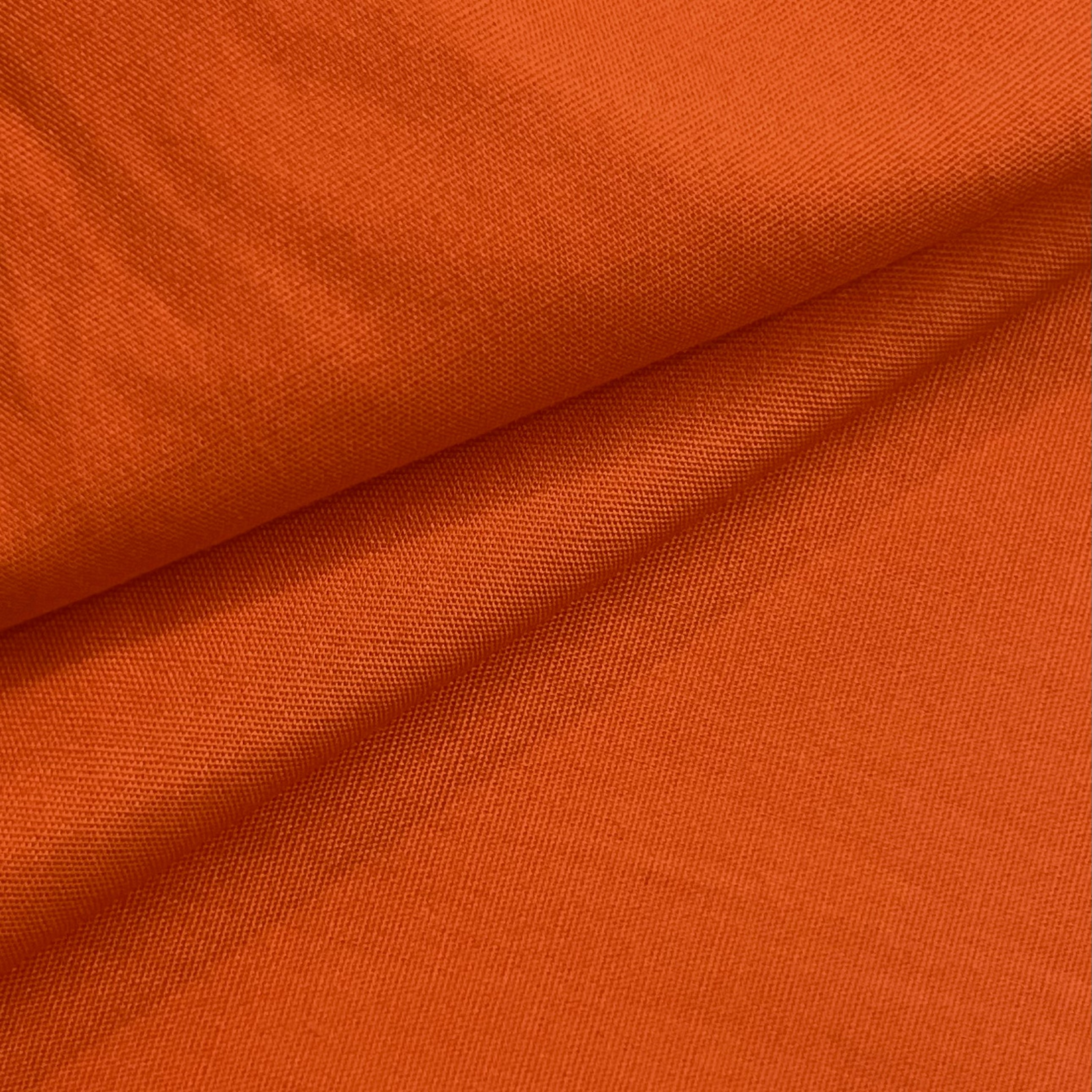 Orange cotton poplin fabric with a visible weave texture.
