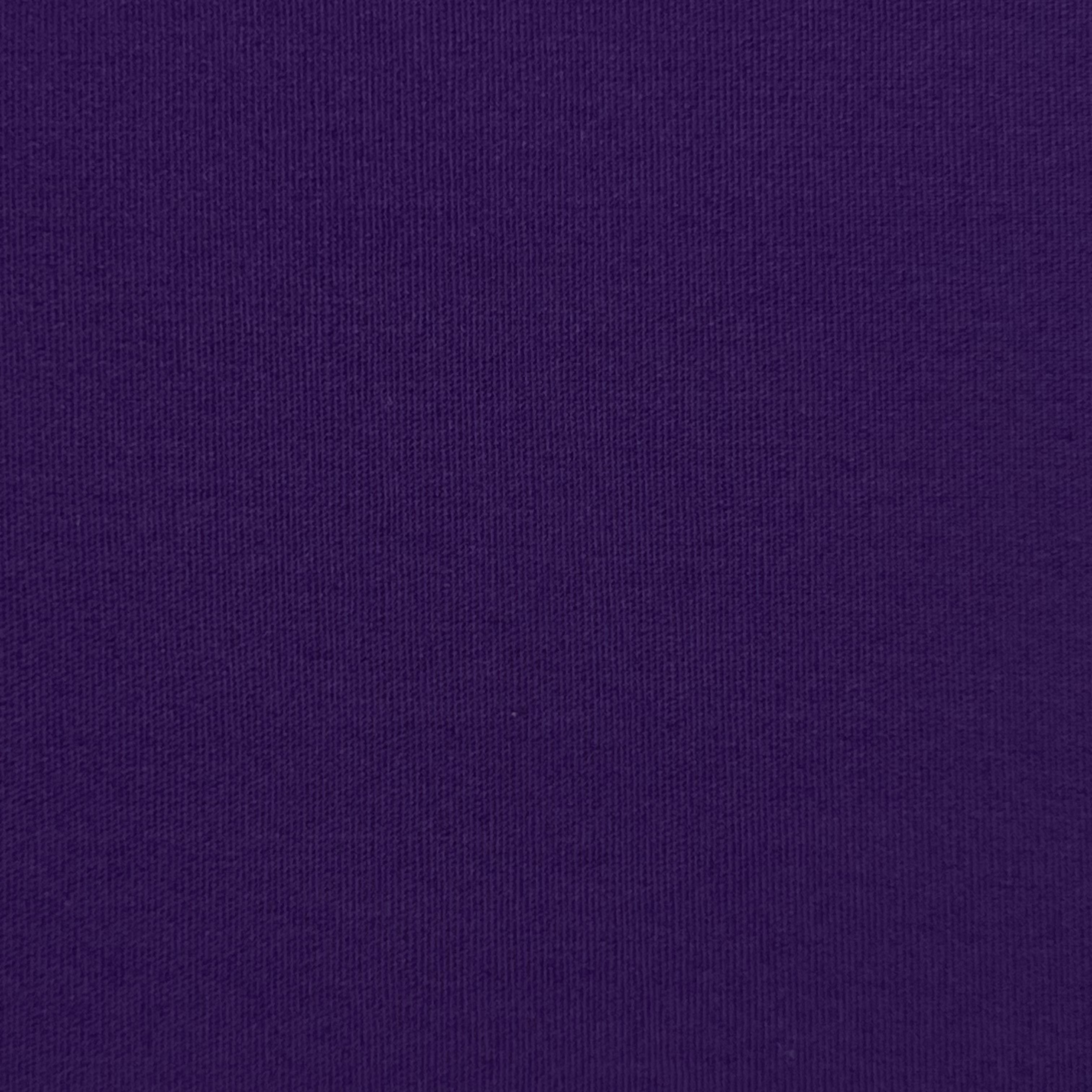 A solid dark purple cotton poplin fabric with a subtle ribbed texture.