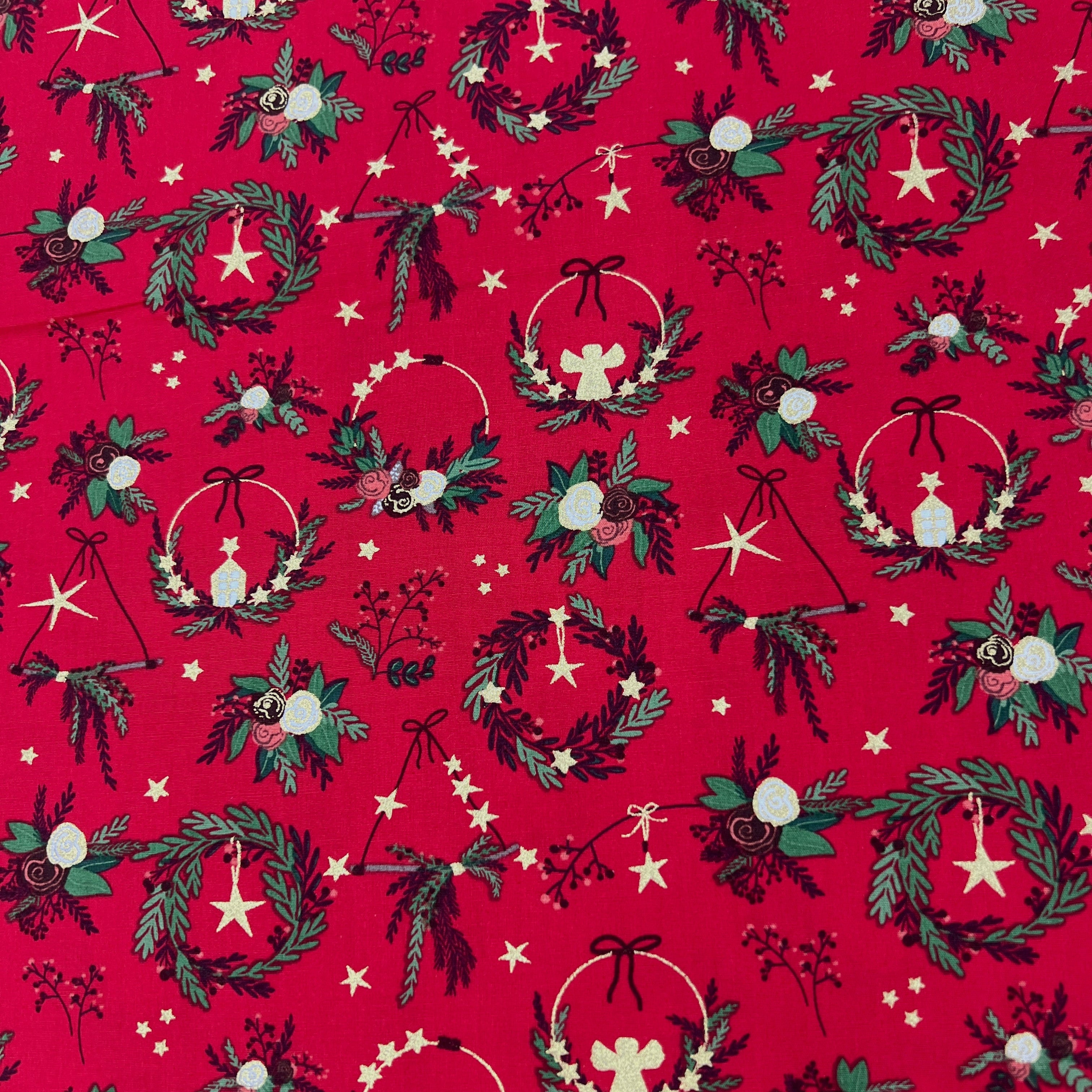 100% Cotton Poplin Foil Printed Christmas Fabric NB0072 22703 | Galedi Fabrics