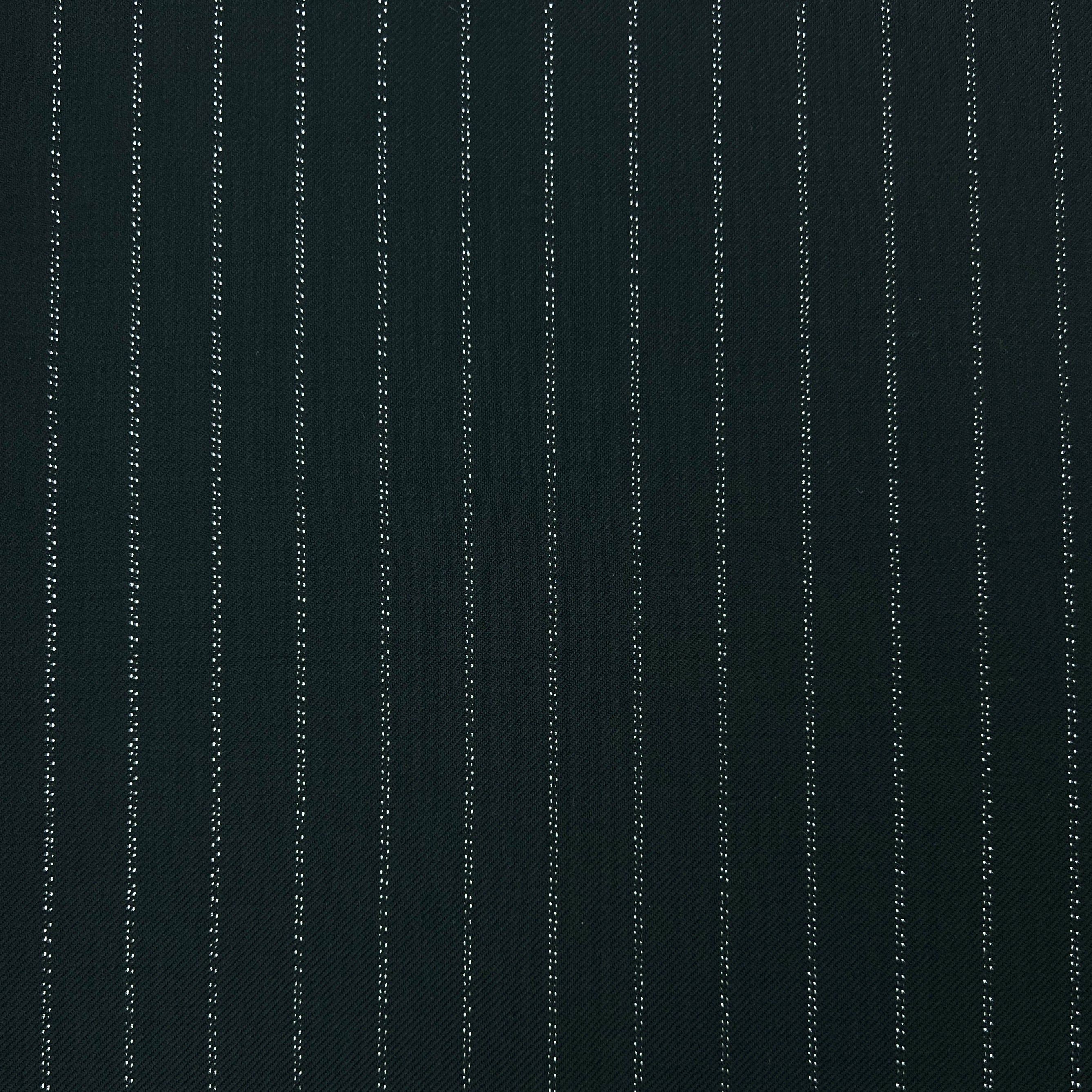 Wool & Polyester Metallic Chalk Stripe Wool Suiting NSOU038 T25N13158 | Galedi Fabrics