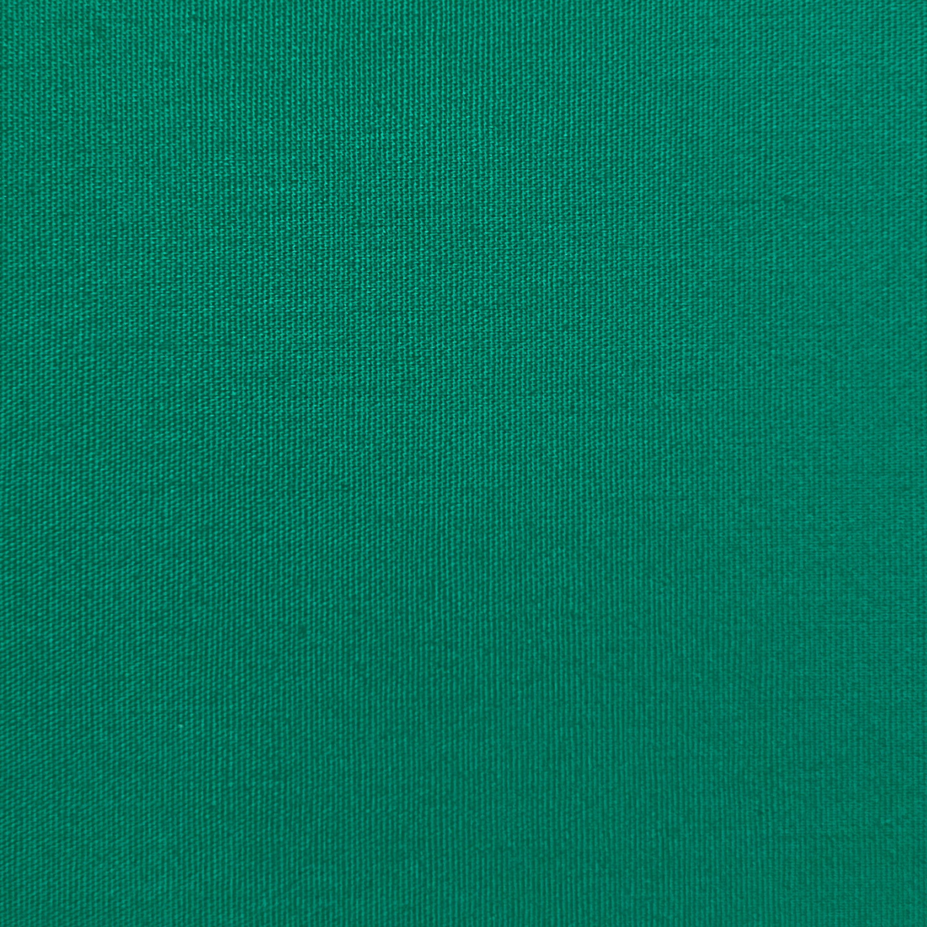 Green cotton poplin fabric with a visible weave texture.