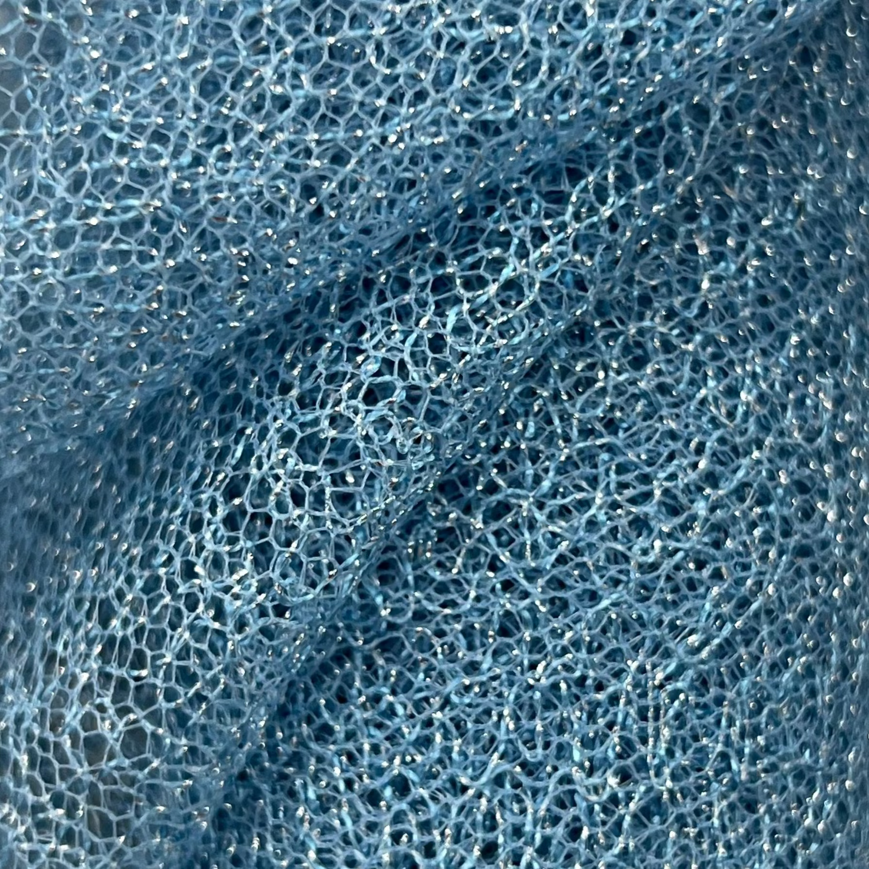 Metallic Mesh Fabric Durable Shimmering Textile | AE021 AI/9514