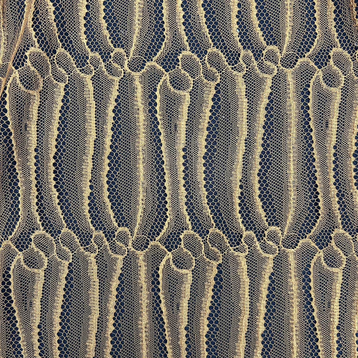 Stripe Design Lace Fabric SOL007