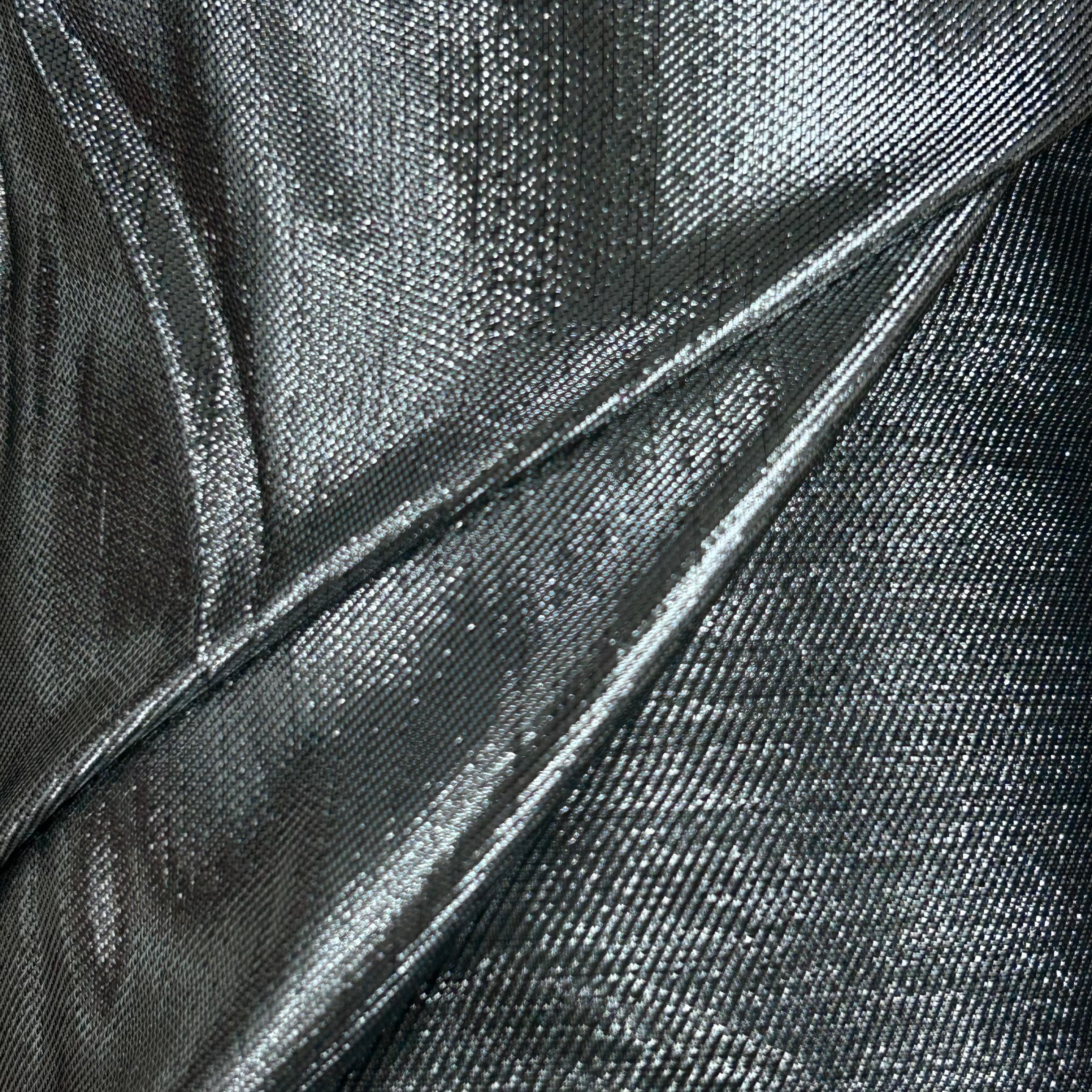 Metallic Silver Lamé NSOU012
