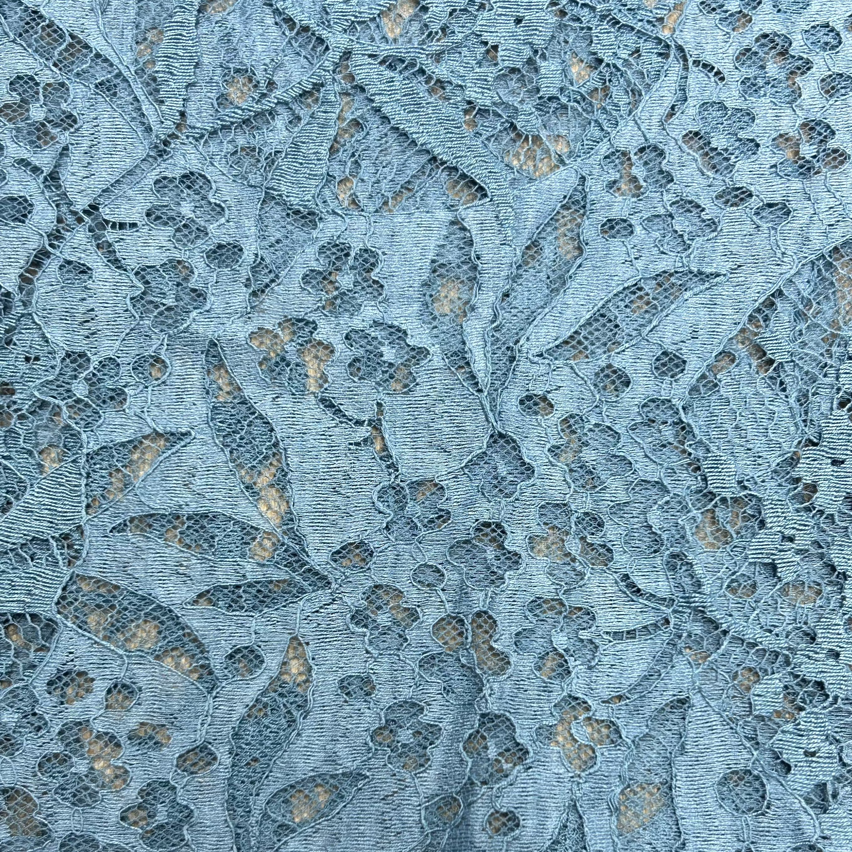 Turquoise Floral Lace SOL011