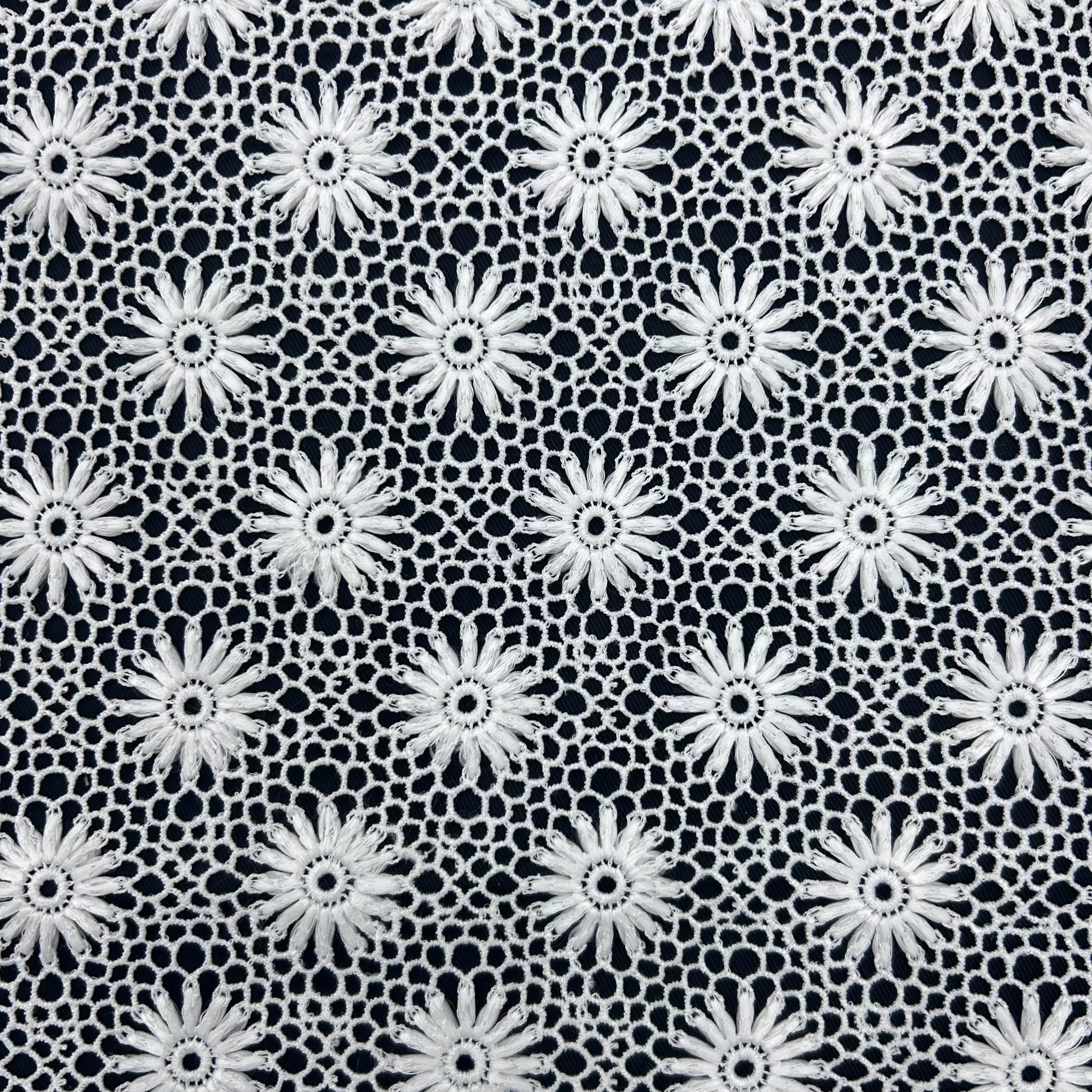 White Floral Openwork Lace X011