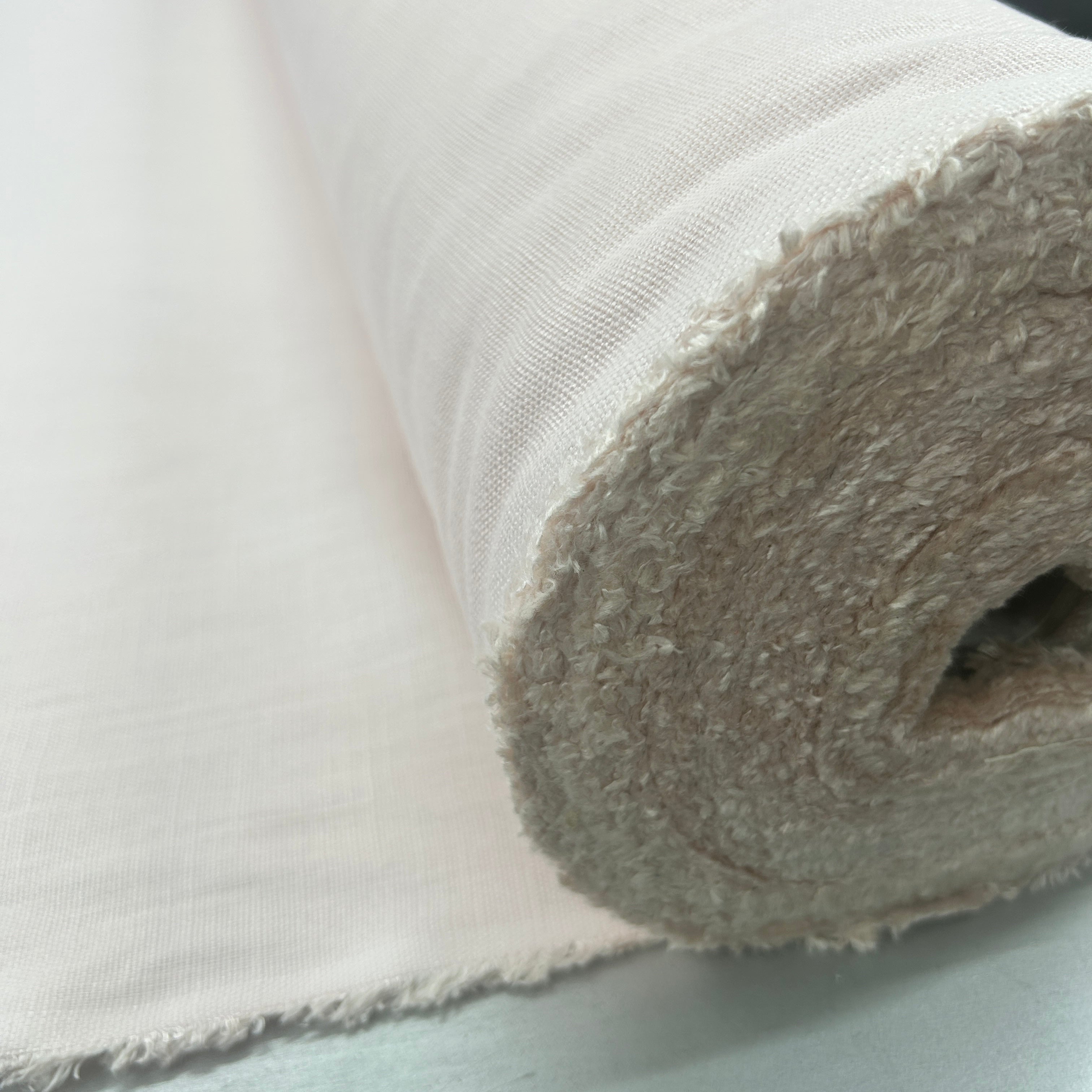 Pink fabric roll