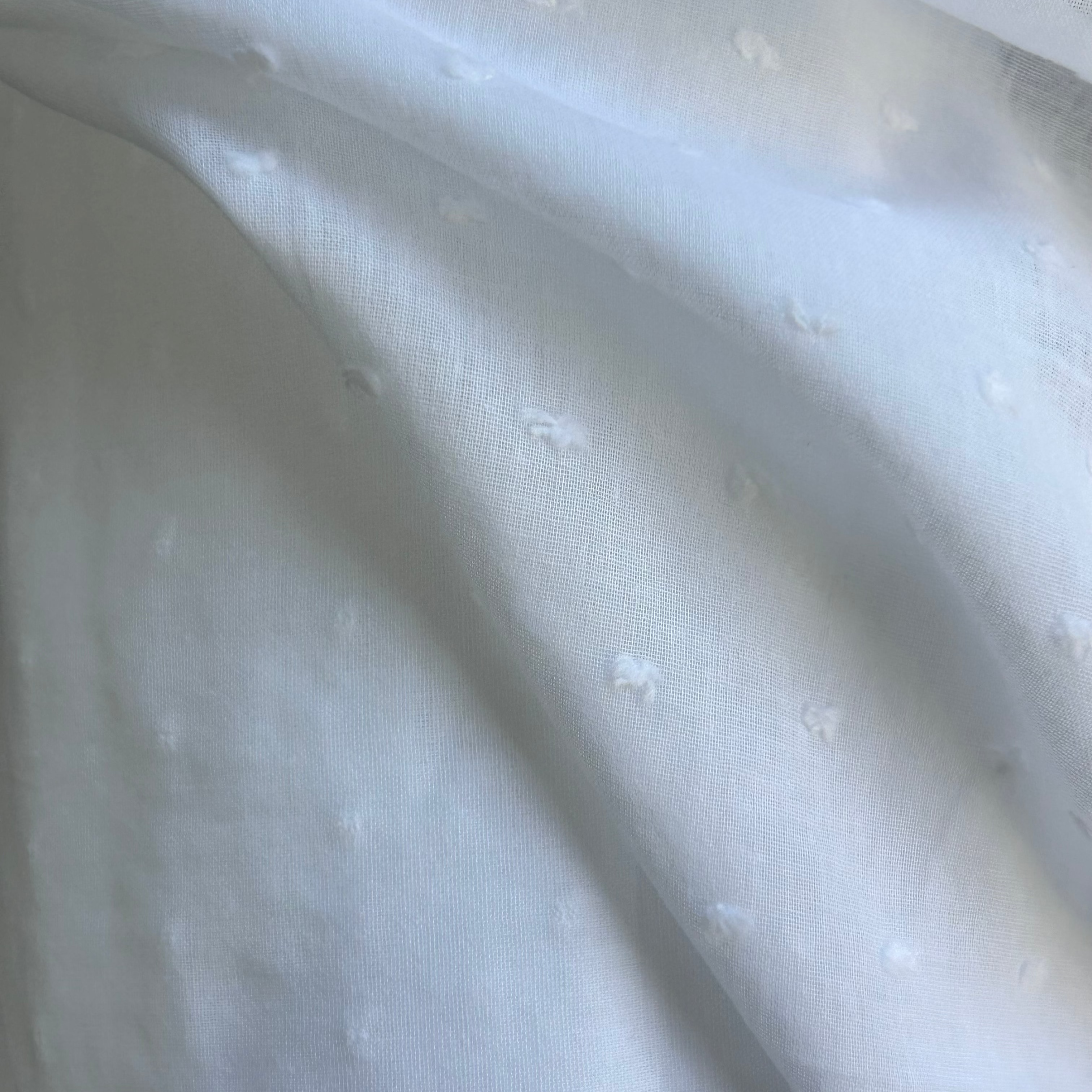 White Cotton Fabric NO013 ALMENDRA