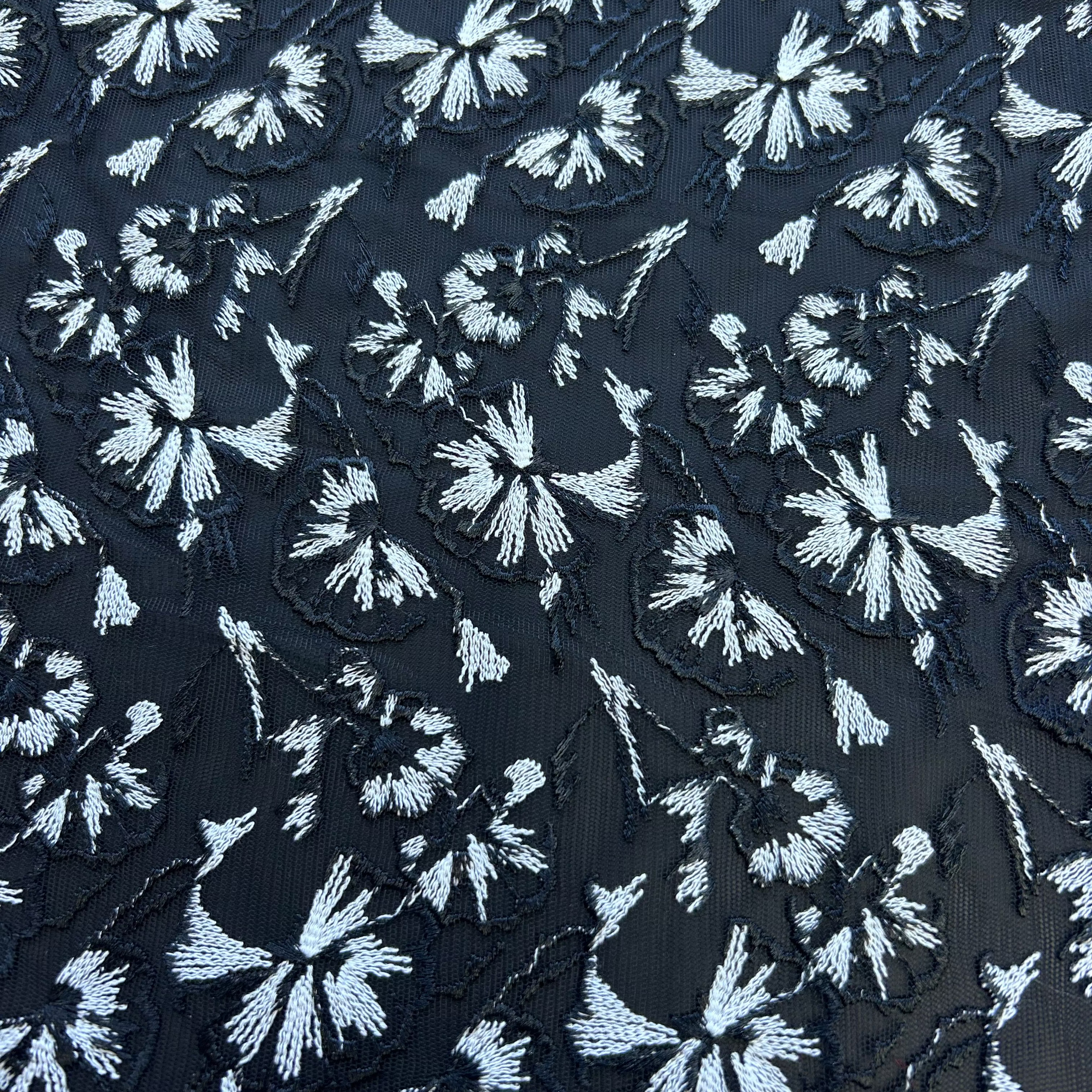 Embroidered Tulle Fabric X053