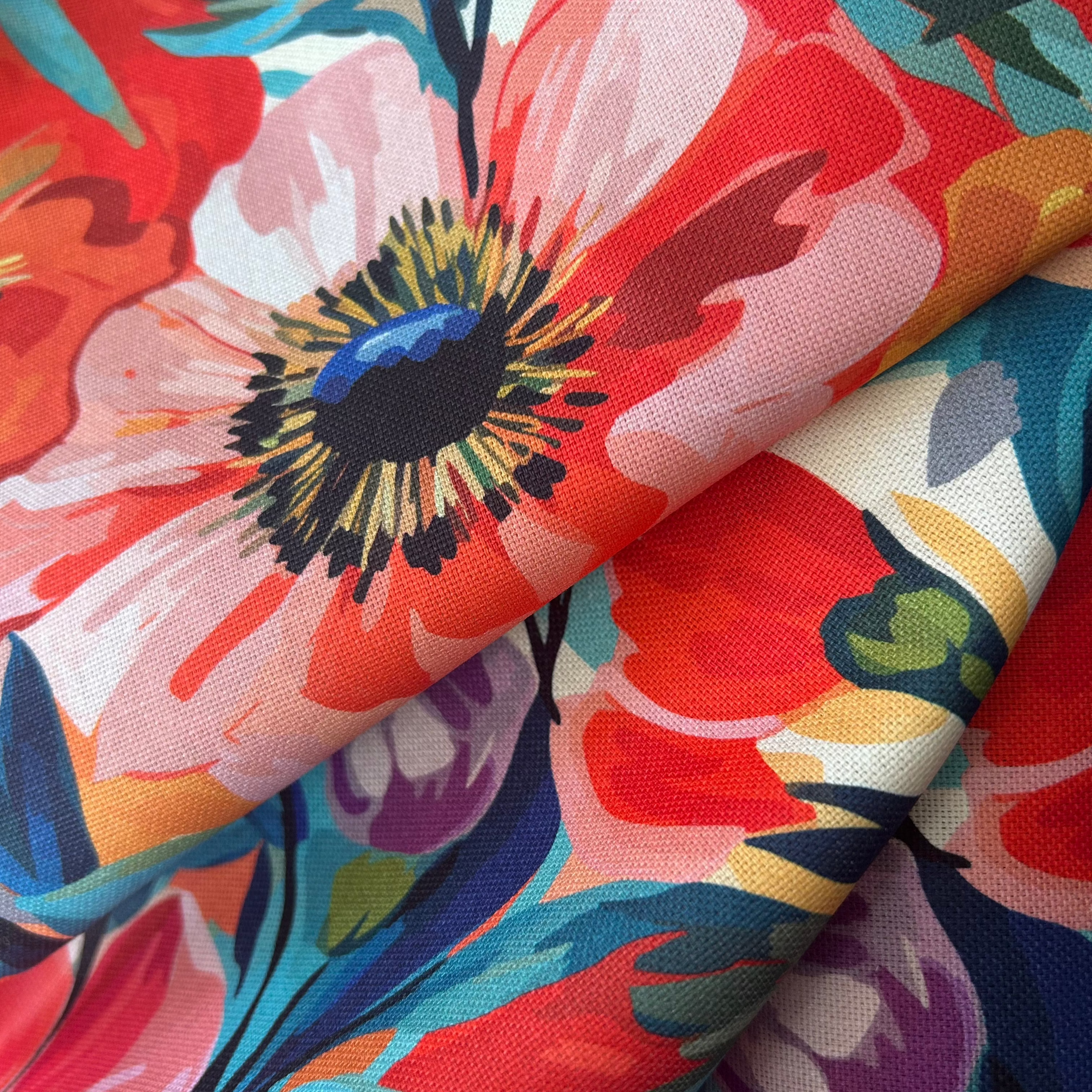 Panama Cotton Digital Printed Flowers NB029 01944