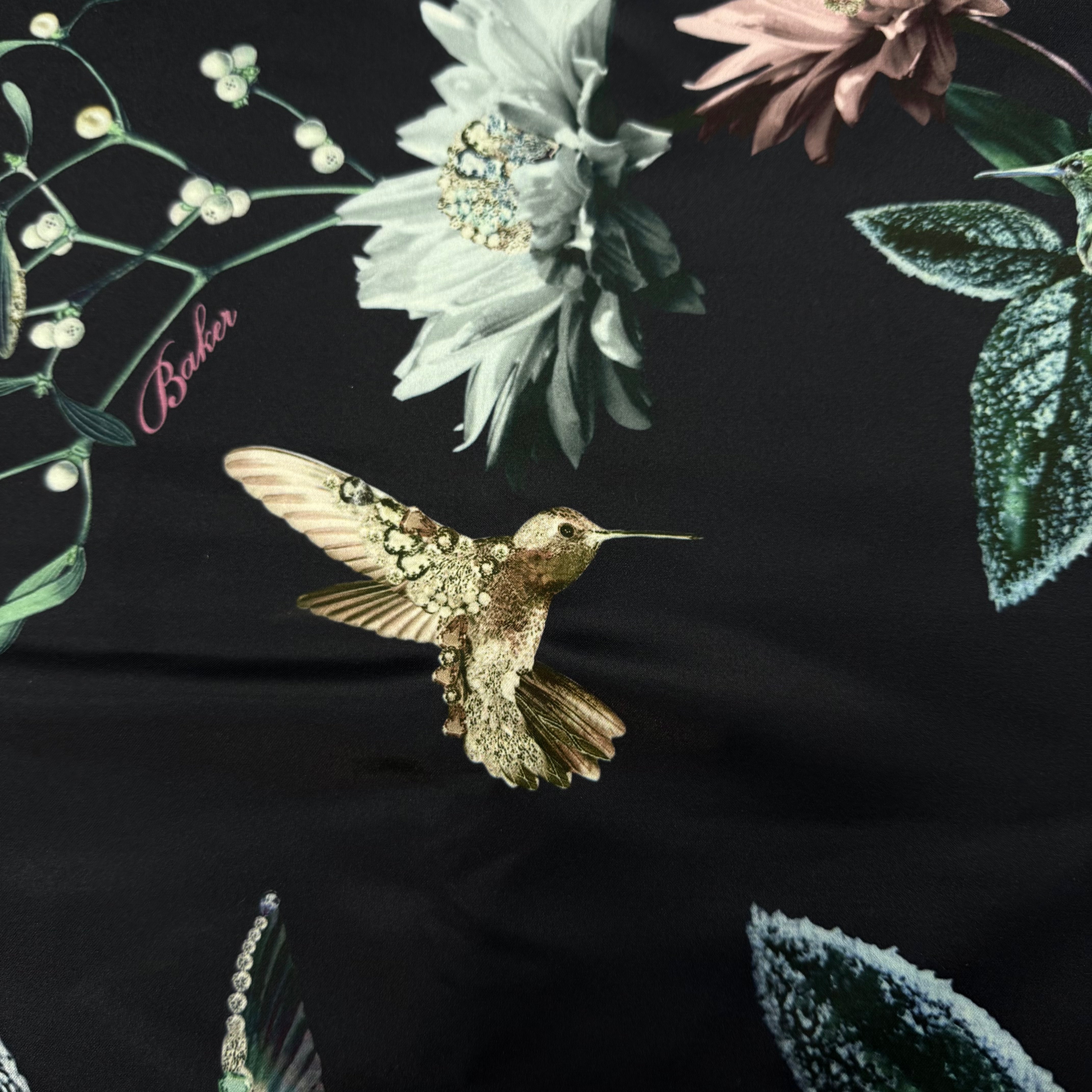 Ted Baker Navy Hummingbird Print Designer Fabric - 3.30m | SALEXM69