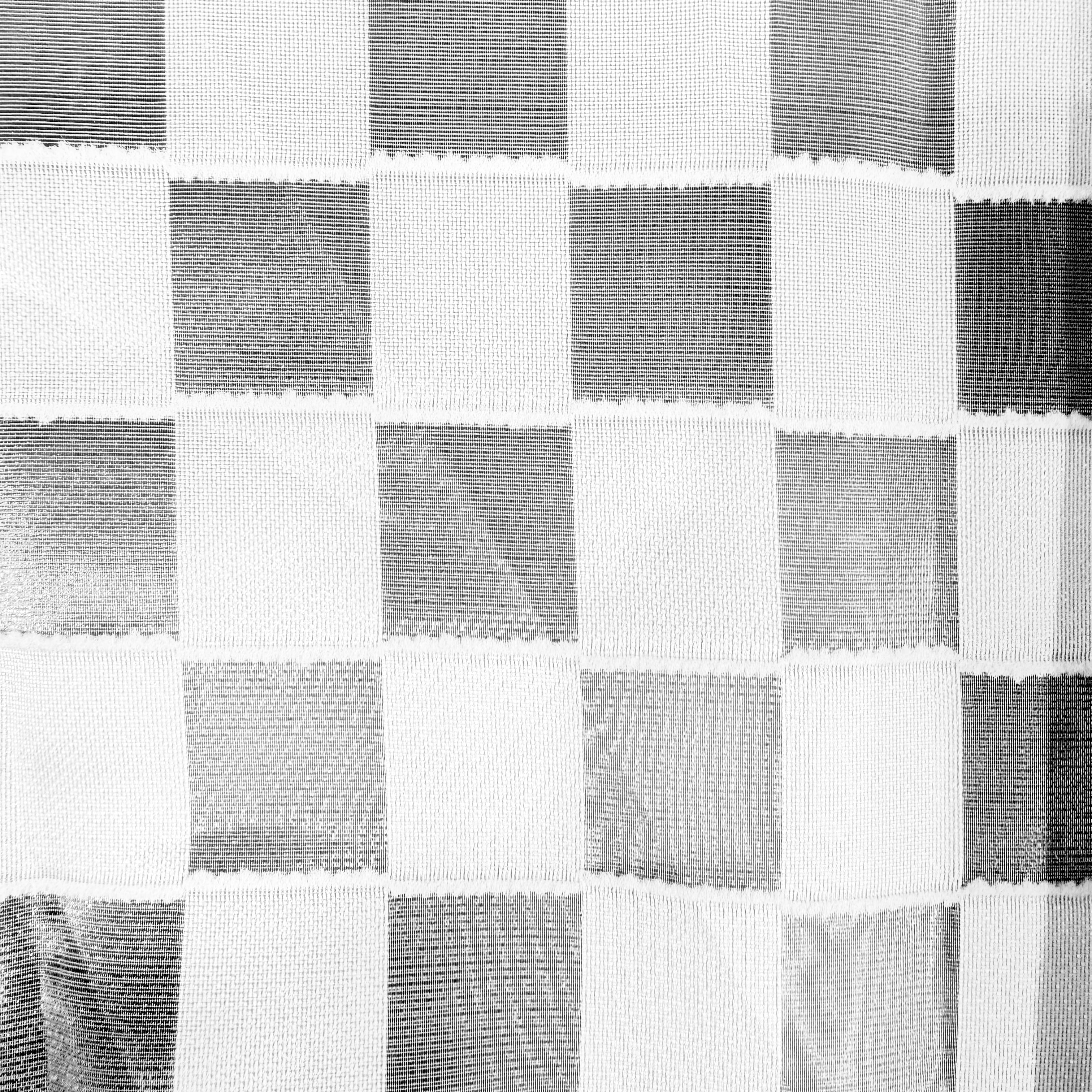 White Big Checked Polyester | SALEXM77