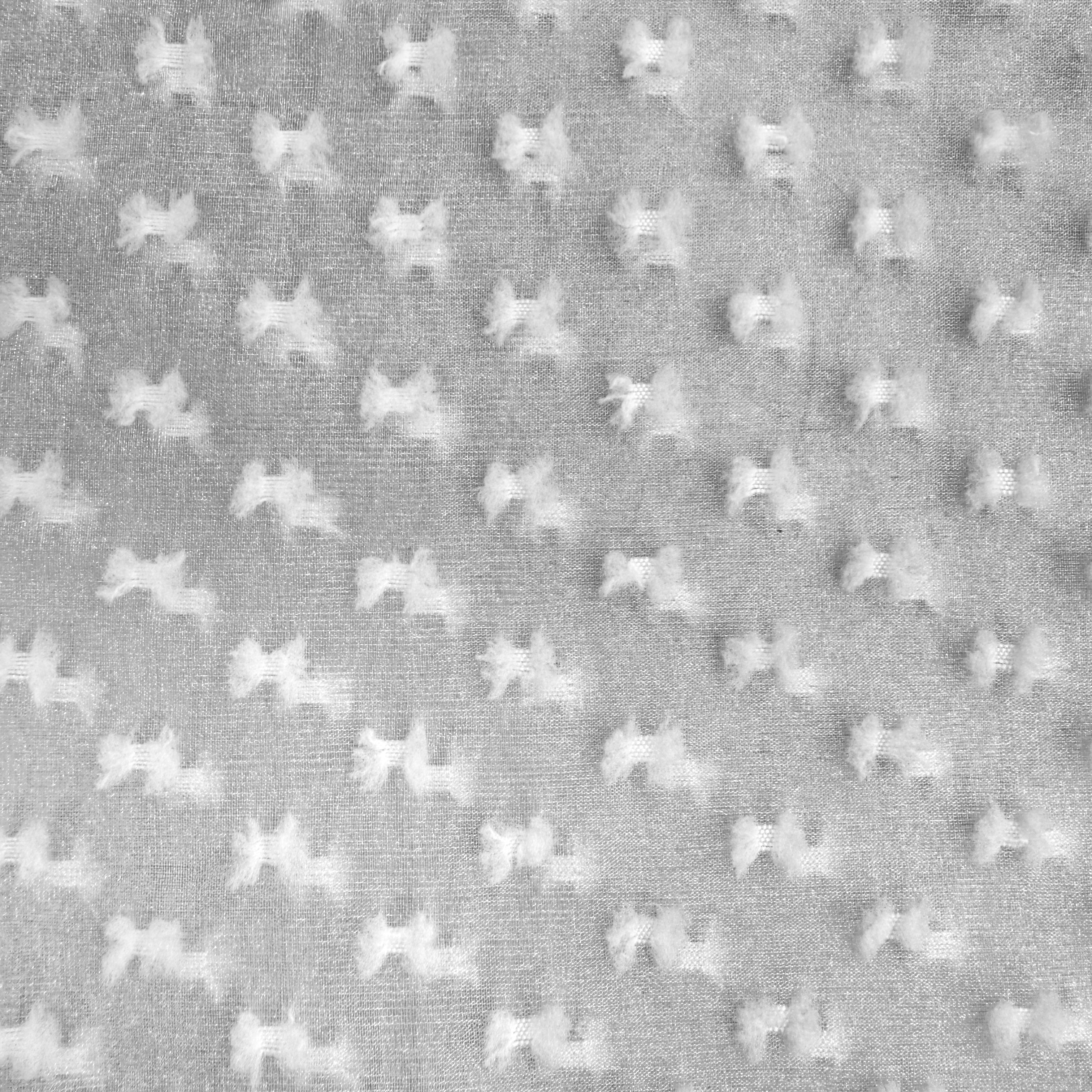 White Small Printed Polyester - 5.30m | SALEXM101