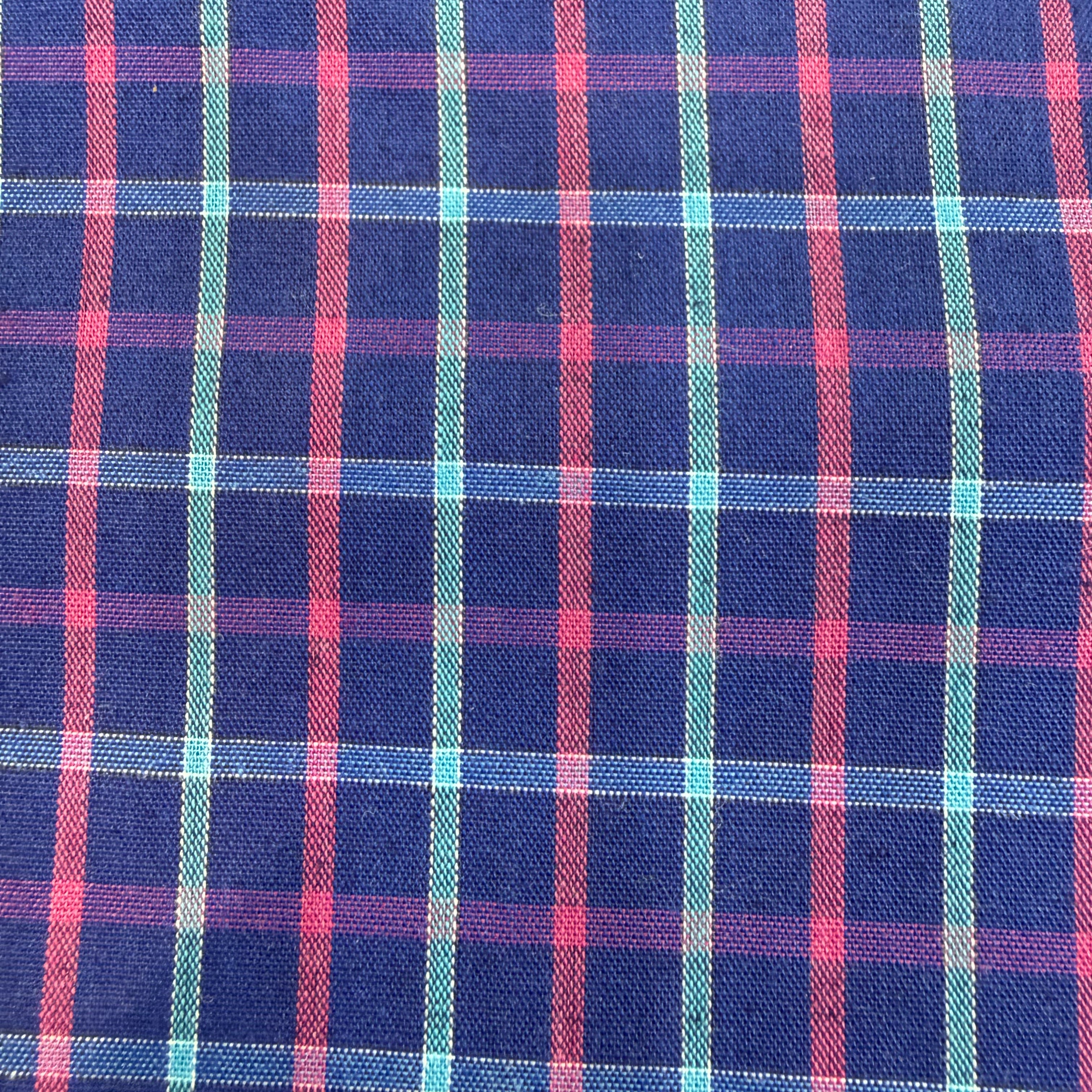 Dark Blue Printed Cotton Poplin Extra Wide | SALEXM153