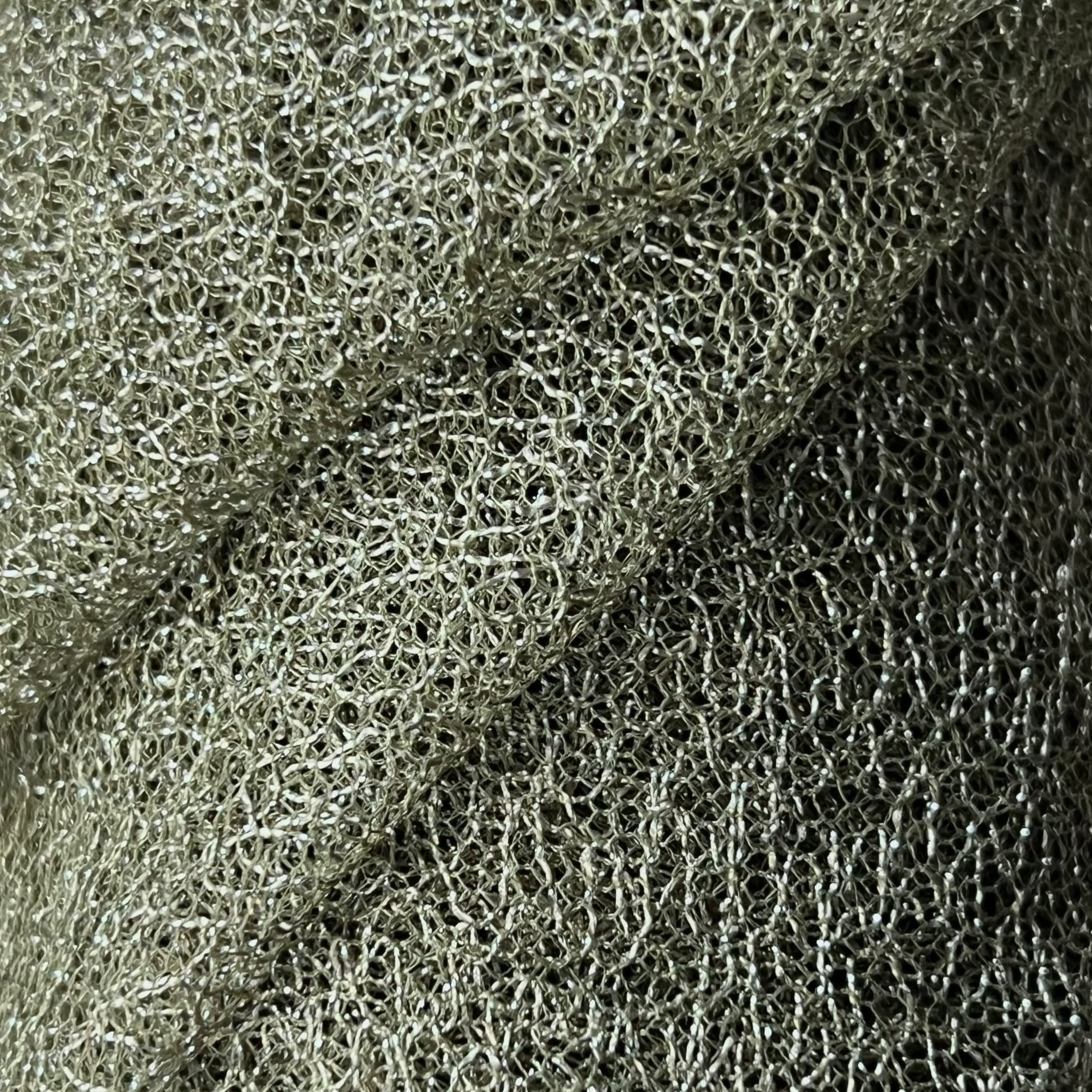 Metallic Mesh Fabric Durable Shimmering Textile | AE021 AI/9514