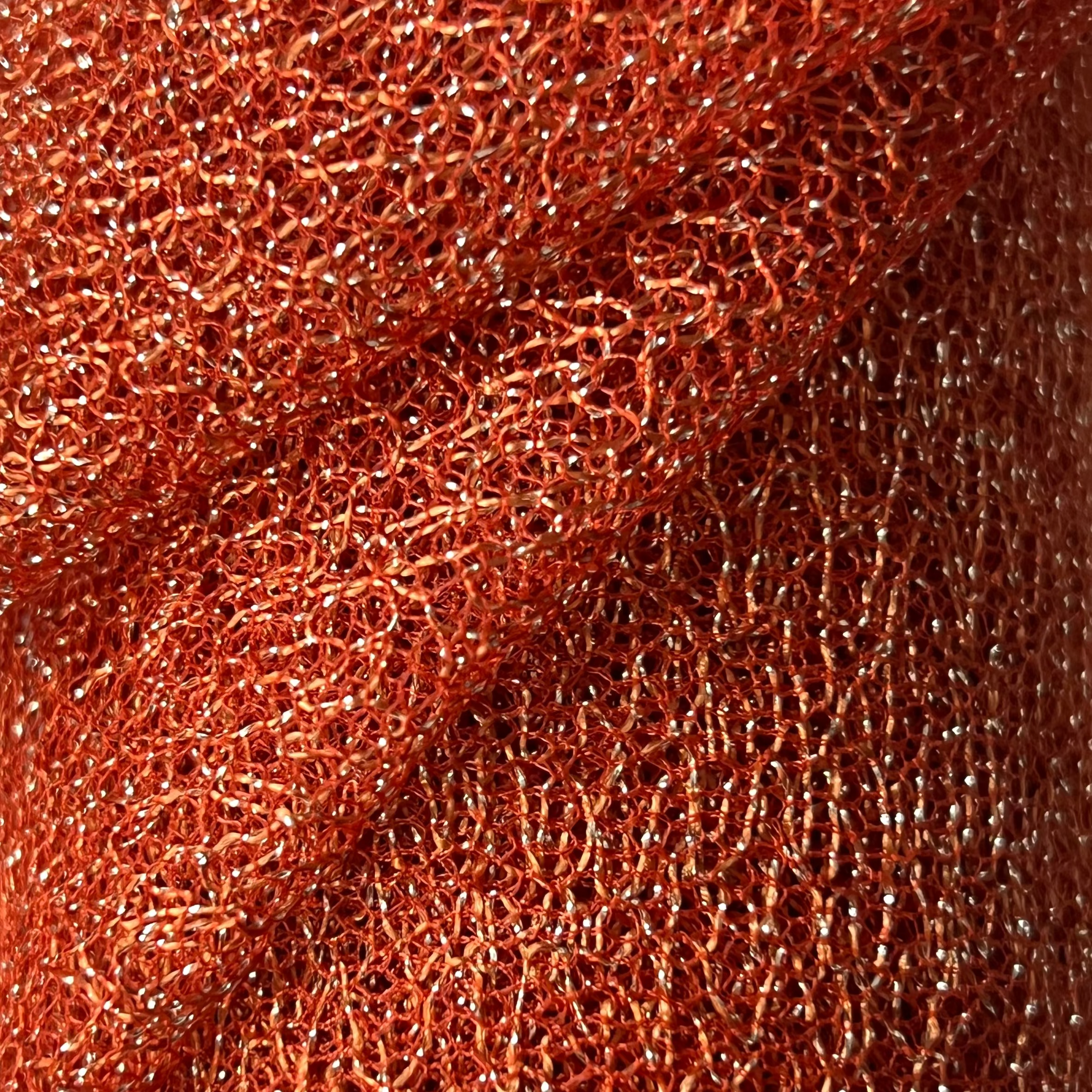 Metallic Mesh Fabric Durable Shimmering Textile | AE021 AI/9514
