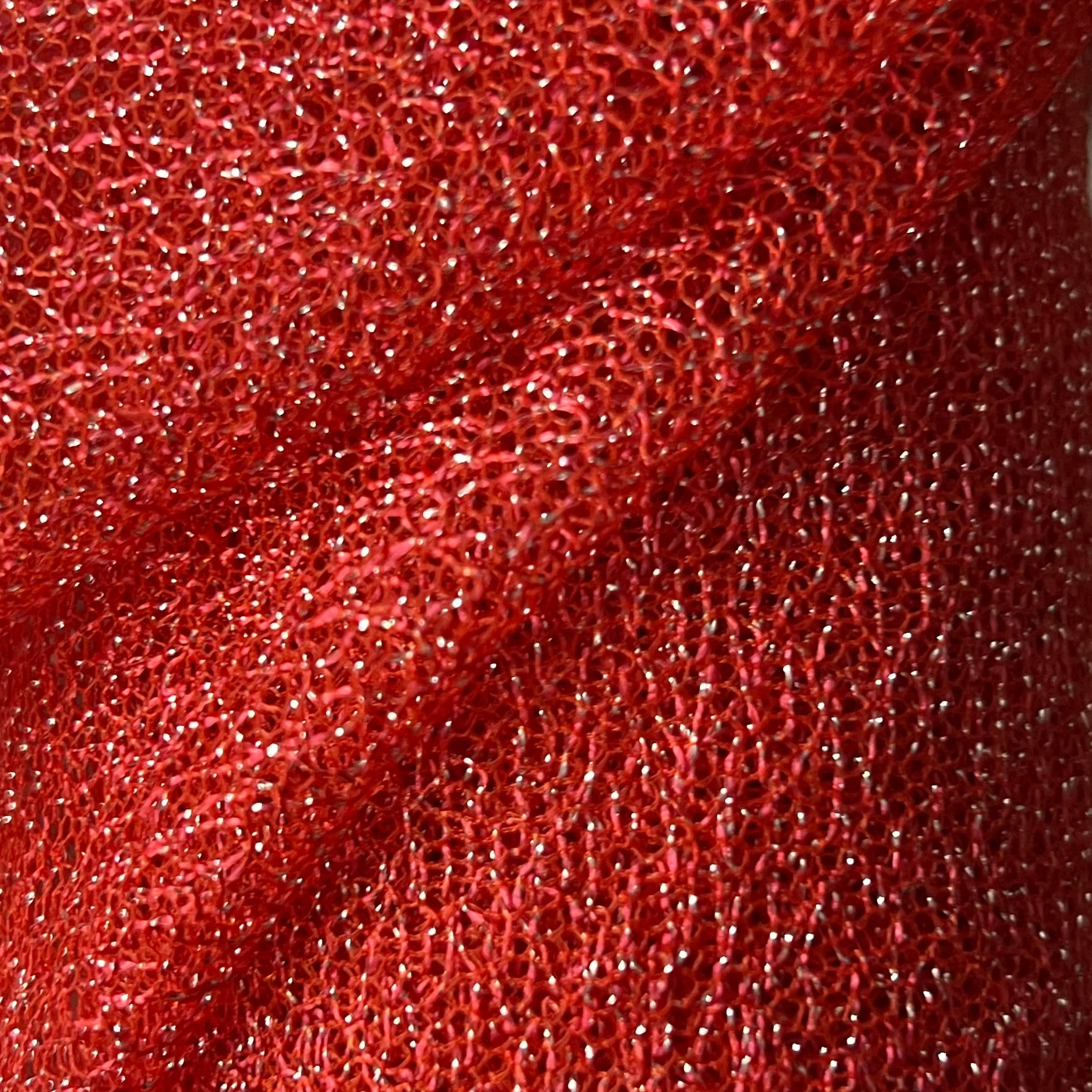 Metallic Mesh Fabric Durable Shimmering Textile | AE021 AI/9514