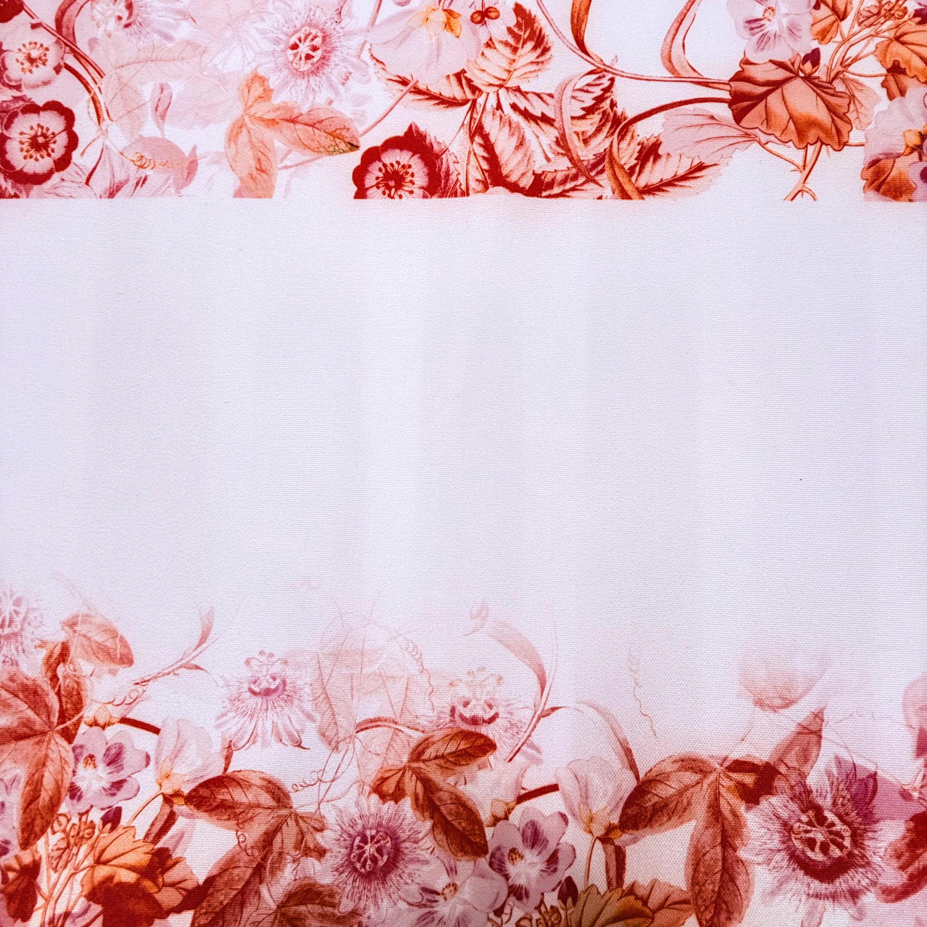 Pale Pink- Red Floral Printed Scuba Jersey | SALEXM192