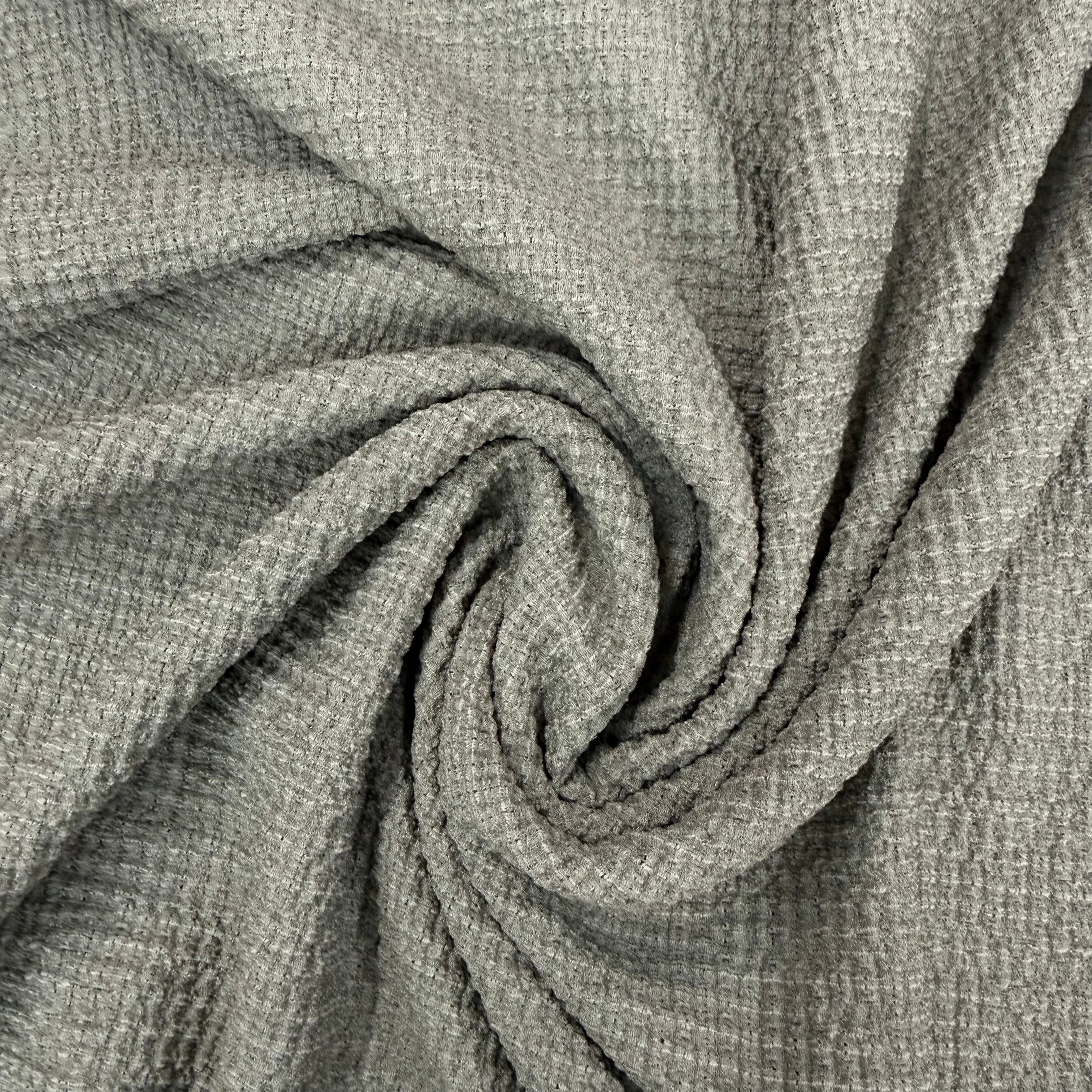 Army/Olive Green Crinkled Stretch Fabric | SALEXM085