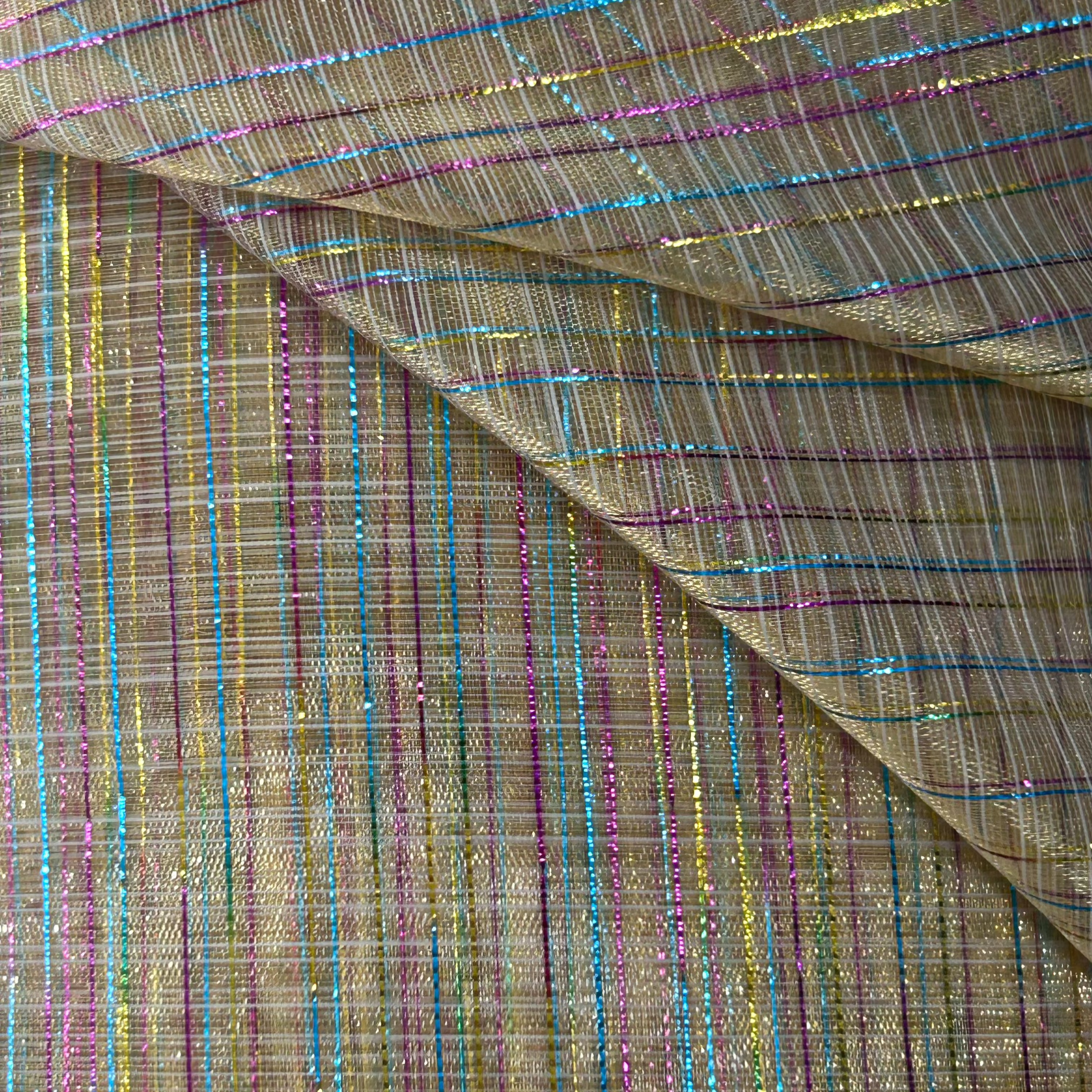 Gold Shimmer Polyester Organza X162