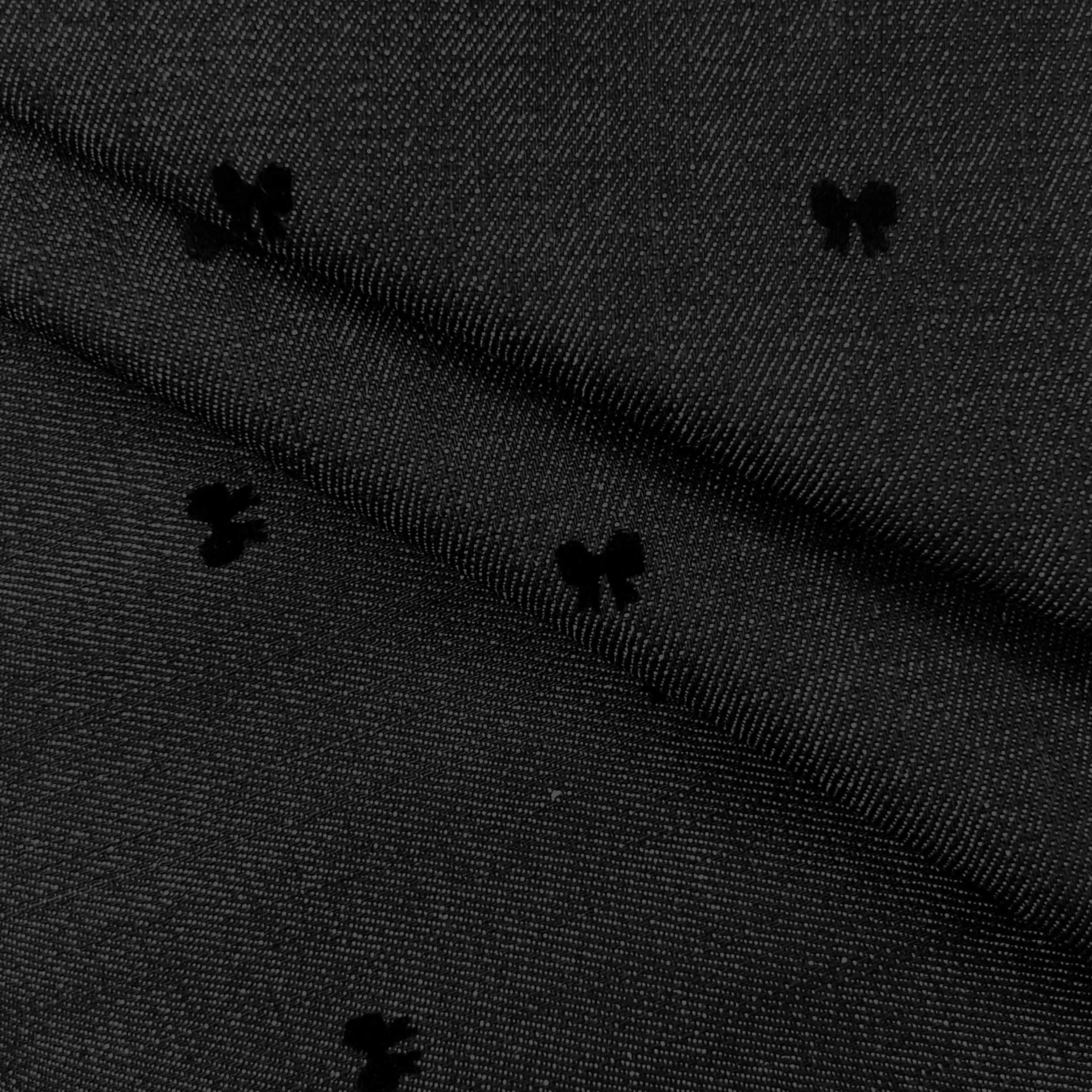 Solid Black Cotton Lycra Denim Fabric | PH103 7652-A