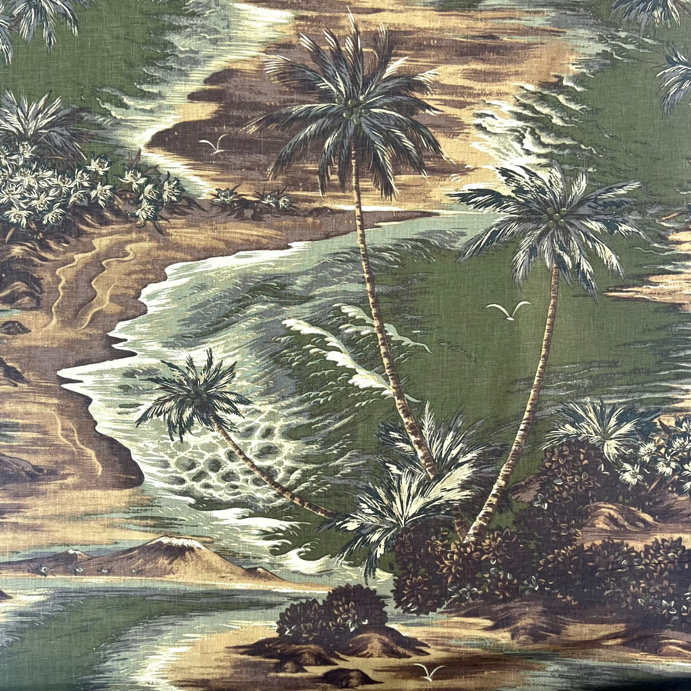 Linen & Viscose Palm Print PH106 7645
