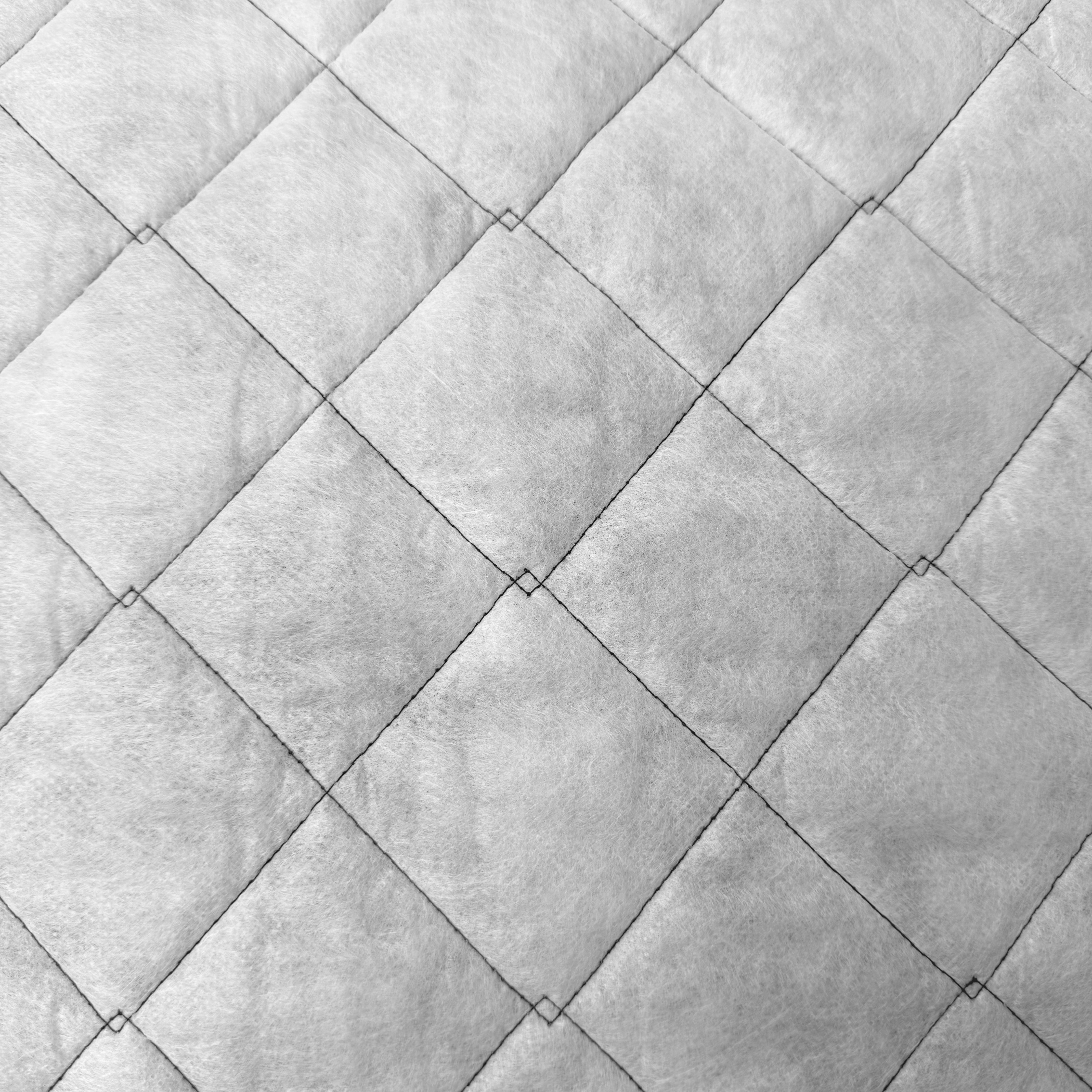 Black Double Sided Padded Quilted Material Fabric With White Back | SALEXM392